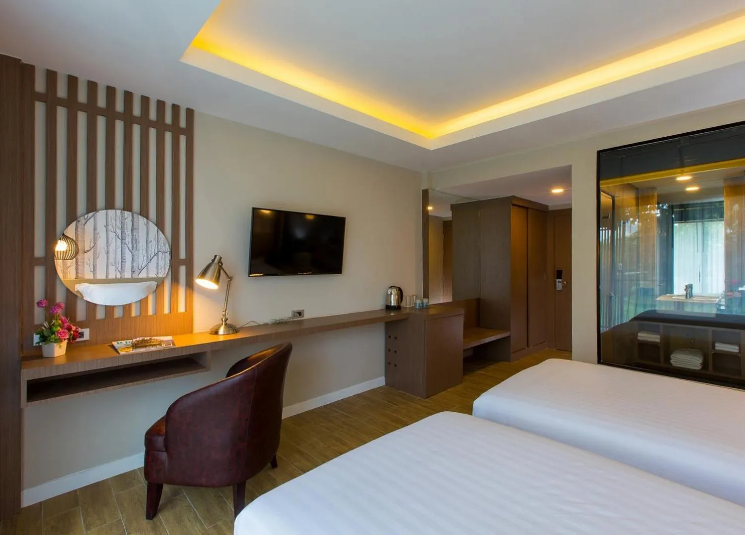 Seating area, Bed in GLOW Ao Nang Krabi