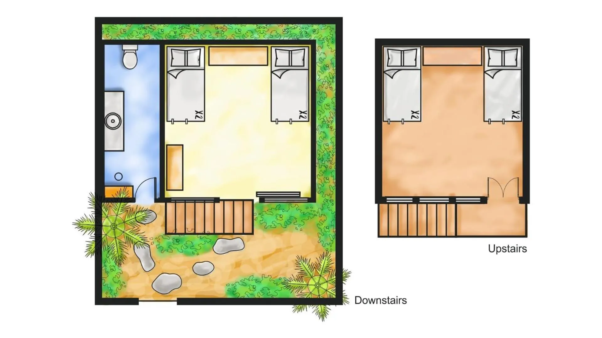 Floor plan in The Green Room Seminyak