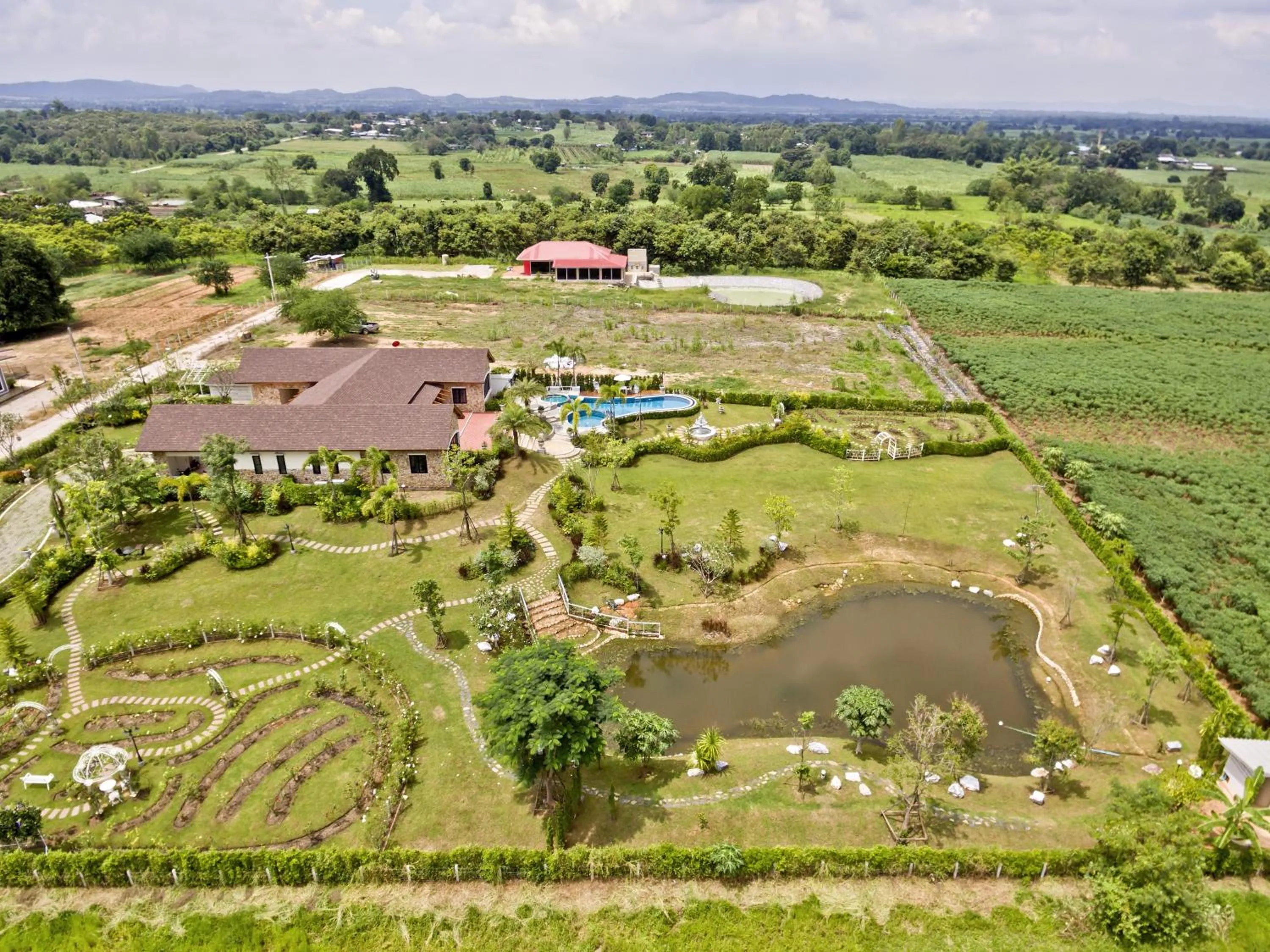 Bird's eye view in Chateau de Prim Khao Yai