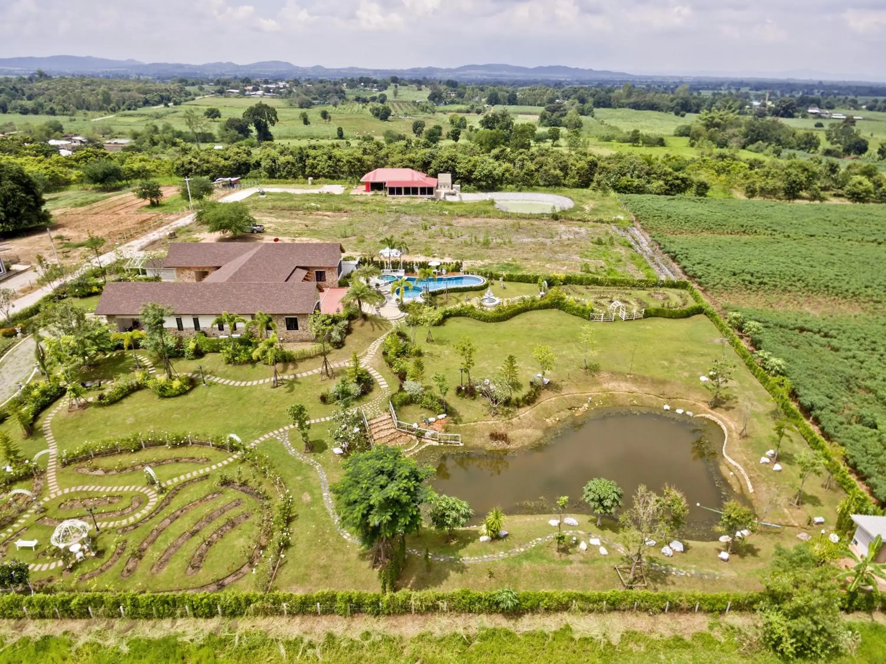 Bird's eye view in Chateau de Prim Khao Yai Bird's eye view in Chateau de Prim Khao Yai