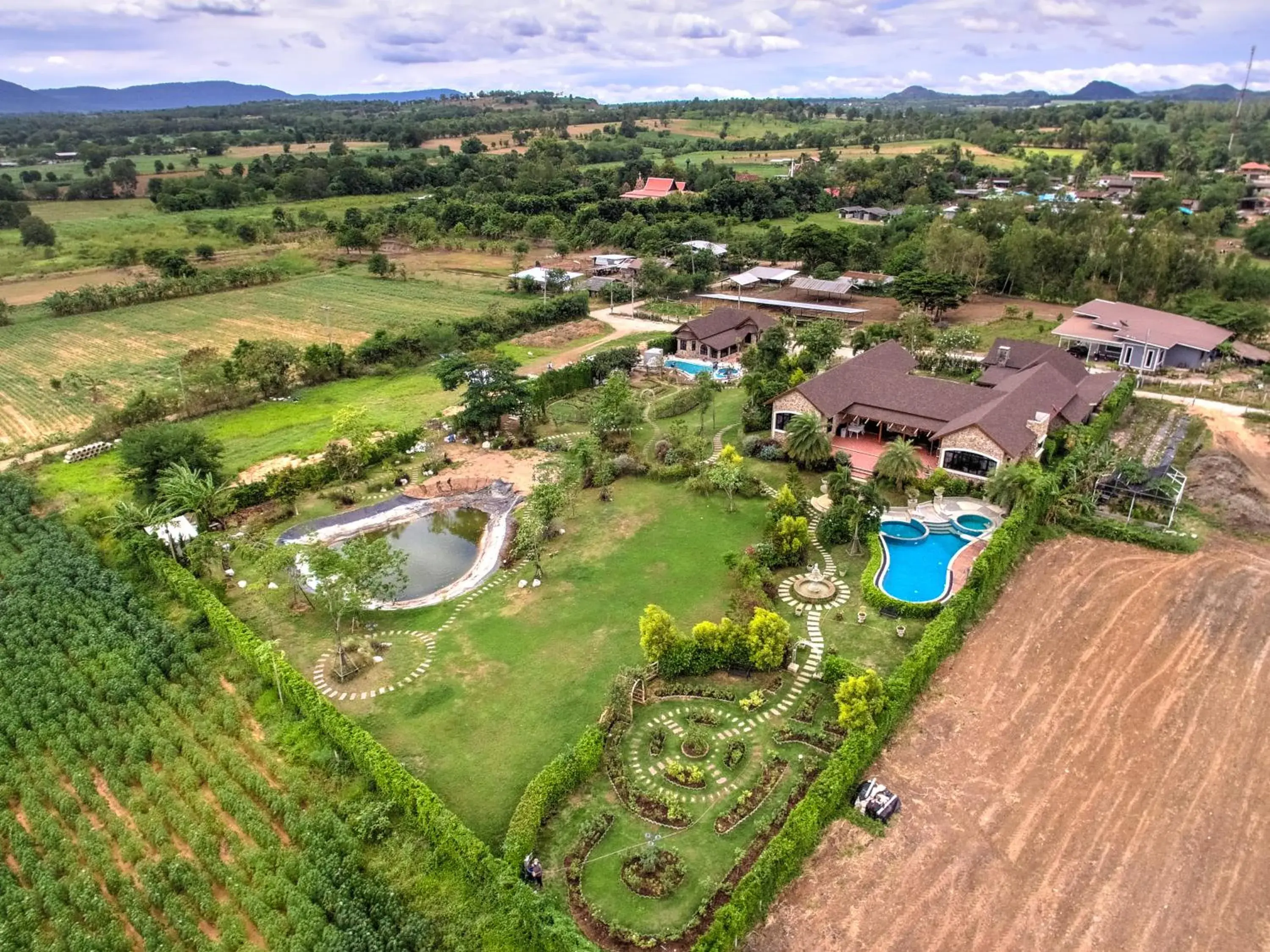 Bird's eye view in Chateau de Prim Khao Yai Bird's eye view in Chateau de Prim Khao Yai
