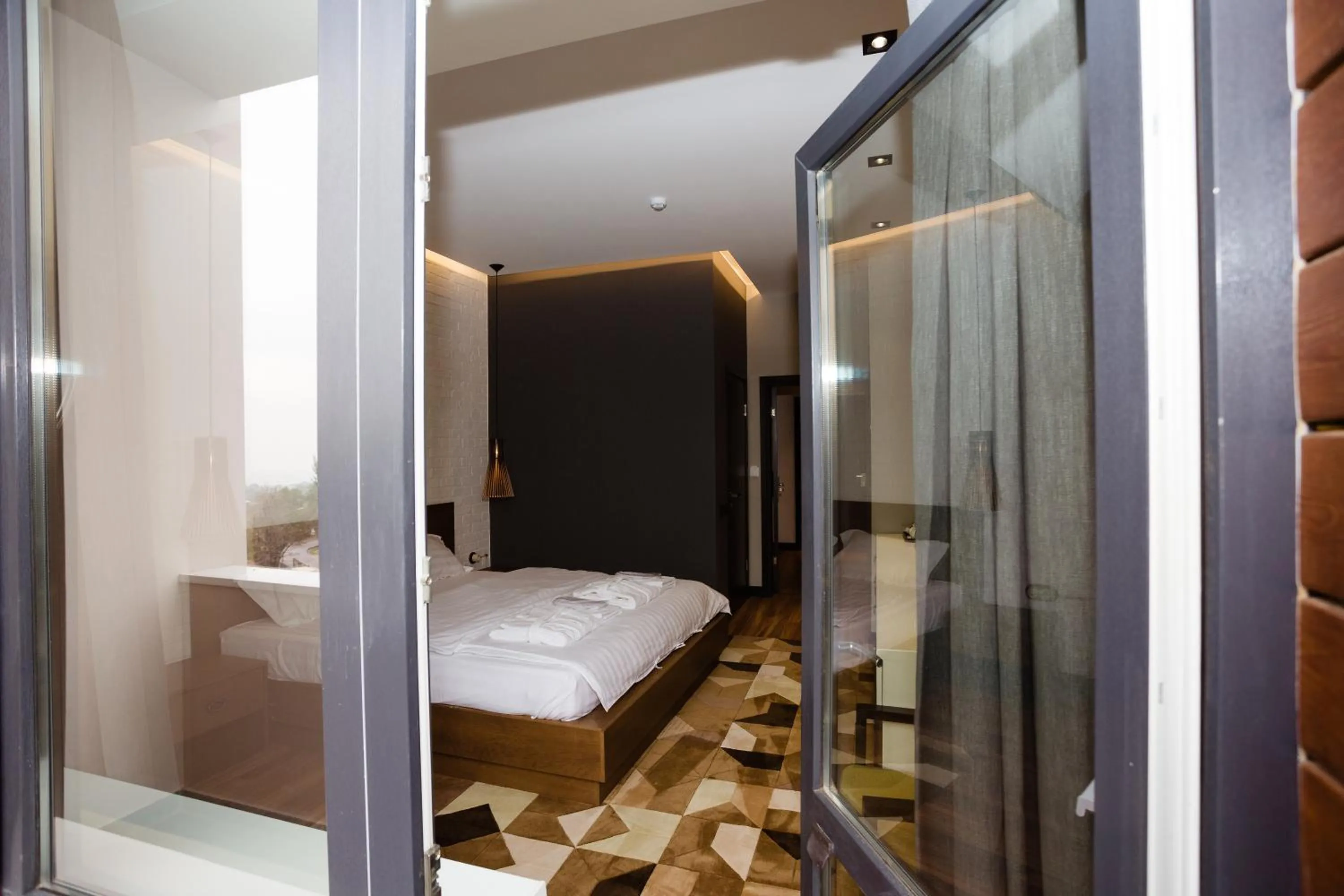 Decorative detail, Bed in Eleven Hotel and Hall