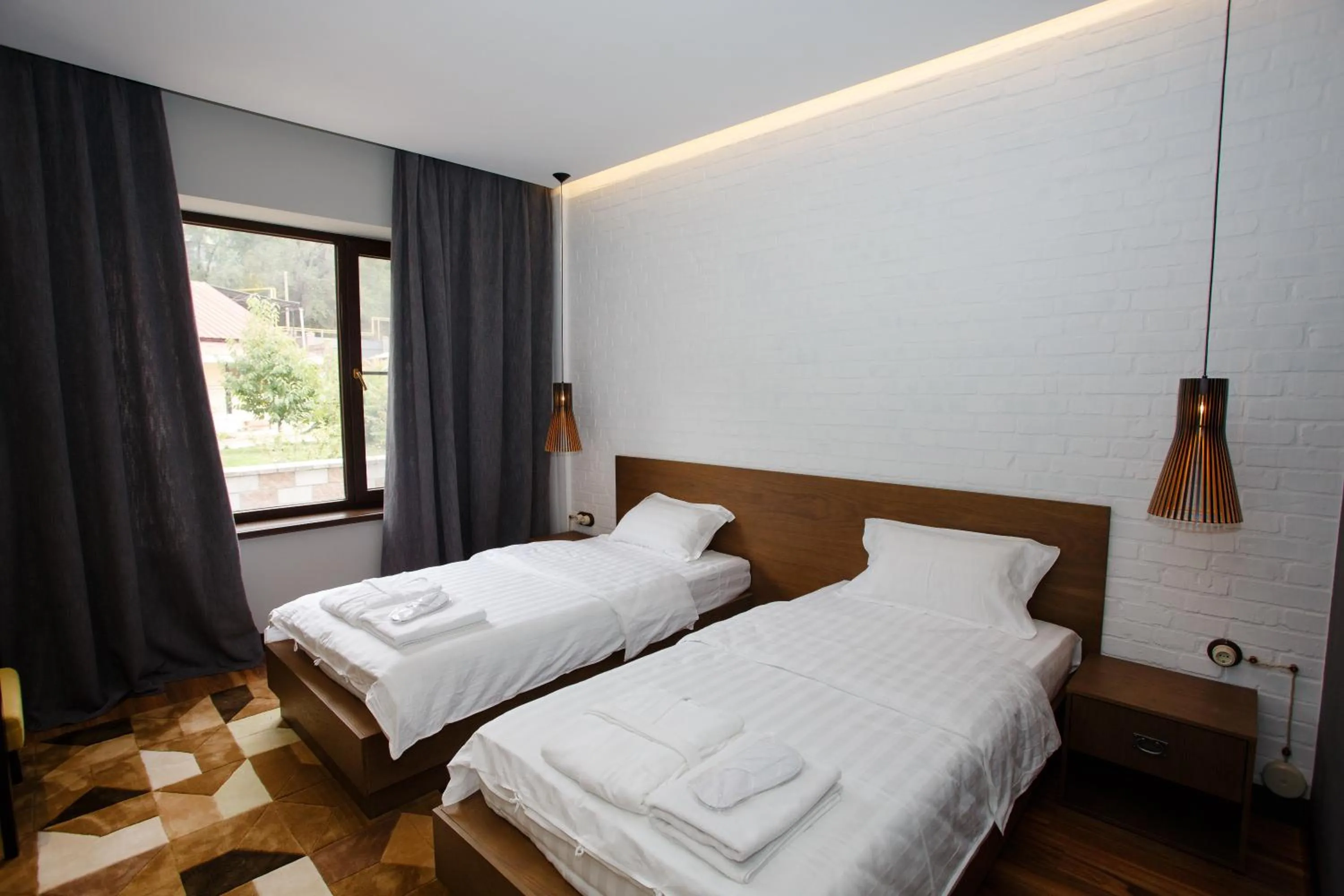 Decorative detail, Bed in Eleven Hotel and Hall