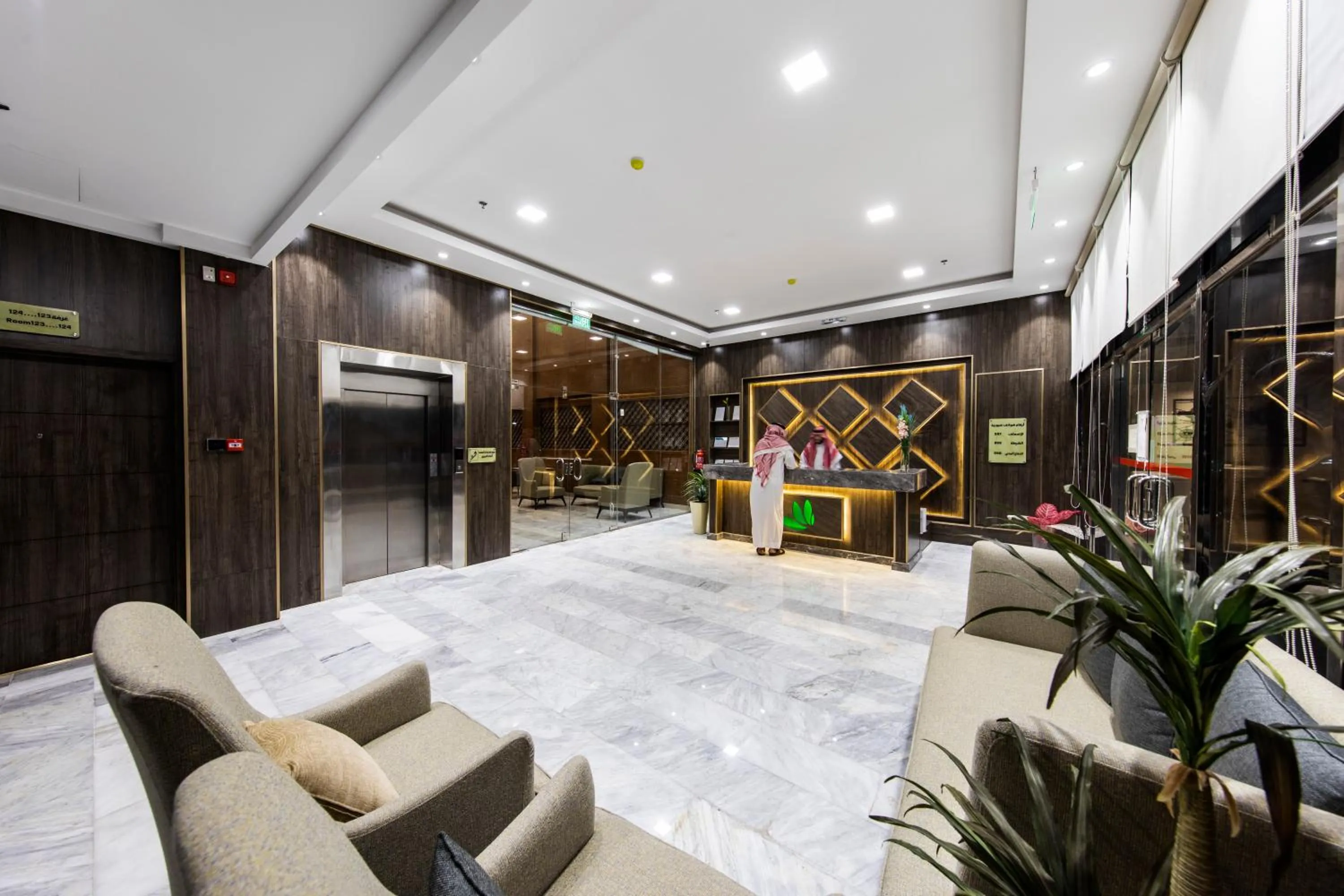 Lobby or reception in لي لي الهفوف للشقق المخدومة -درجة اقتصادية