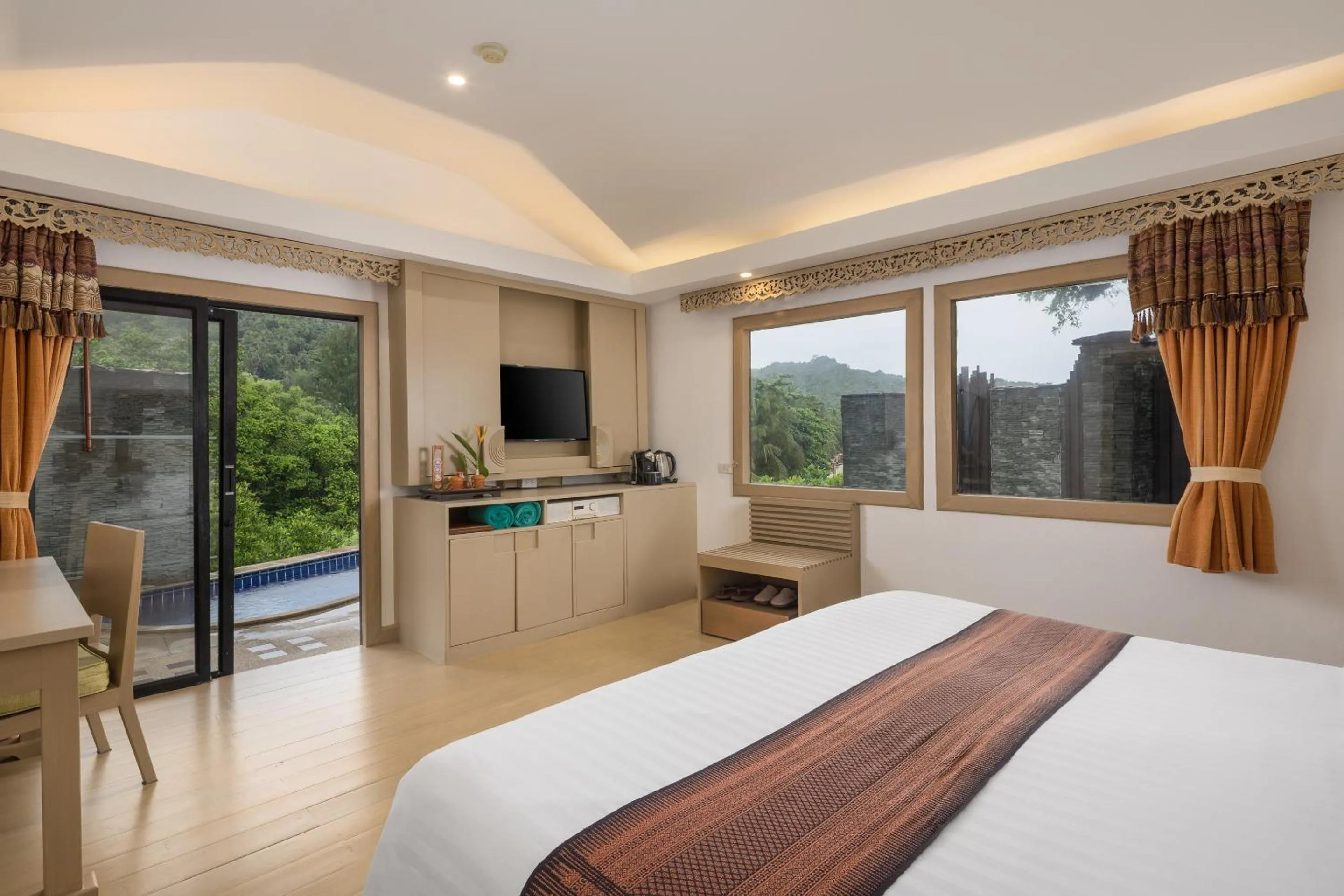 Bedroom, Bed in Panviman Resort Koh Phangan