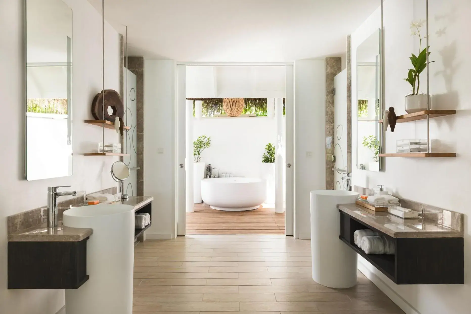 Bathroom in LUX* South Ari Atoll Resort & Villas Bathroom in LUX* South Ari Atoll Resort & Villas