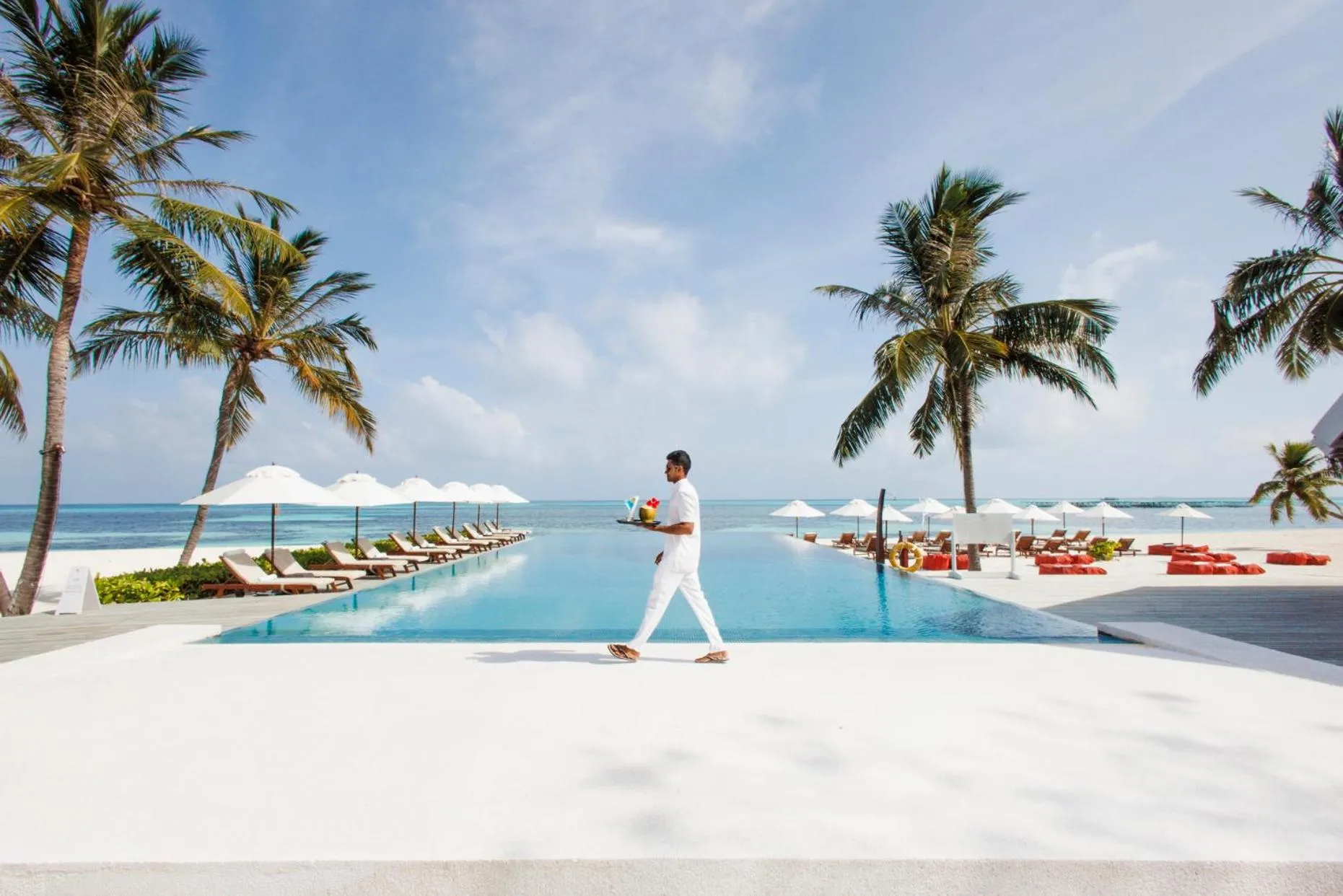 Pool view in LUX* South Ari Atoll Resort & Villas