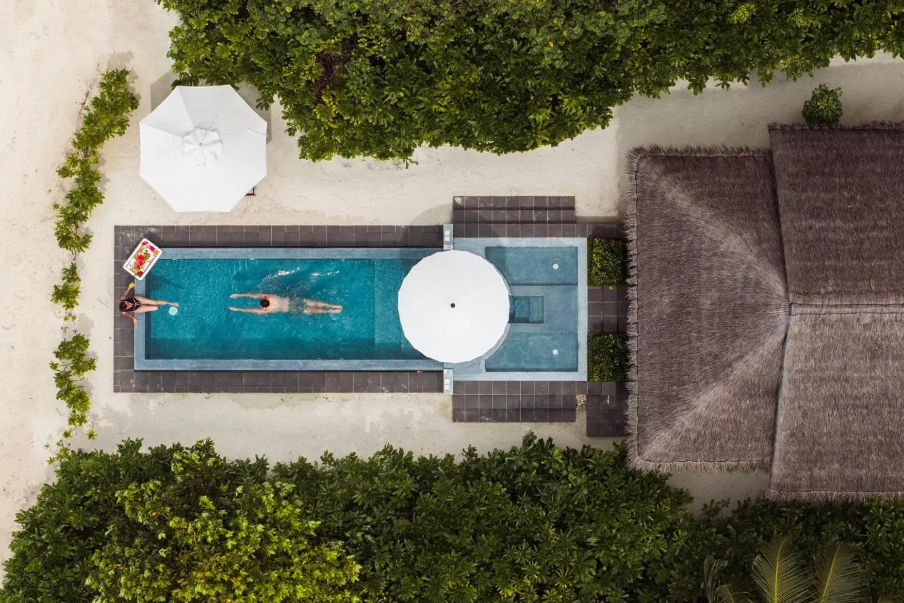 Bird's eye view in LUX* South Ari Atoll Resort & Villas Bird's eye view in LUX* South Ari Atoll Resort & Villas