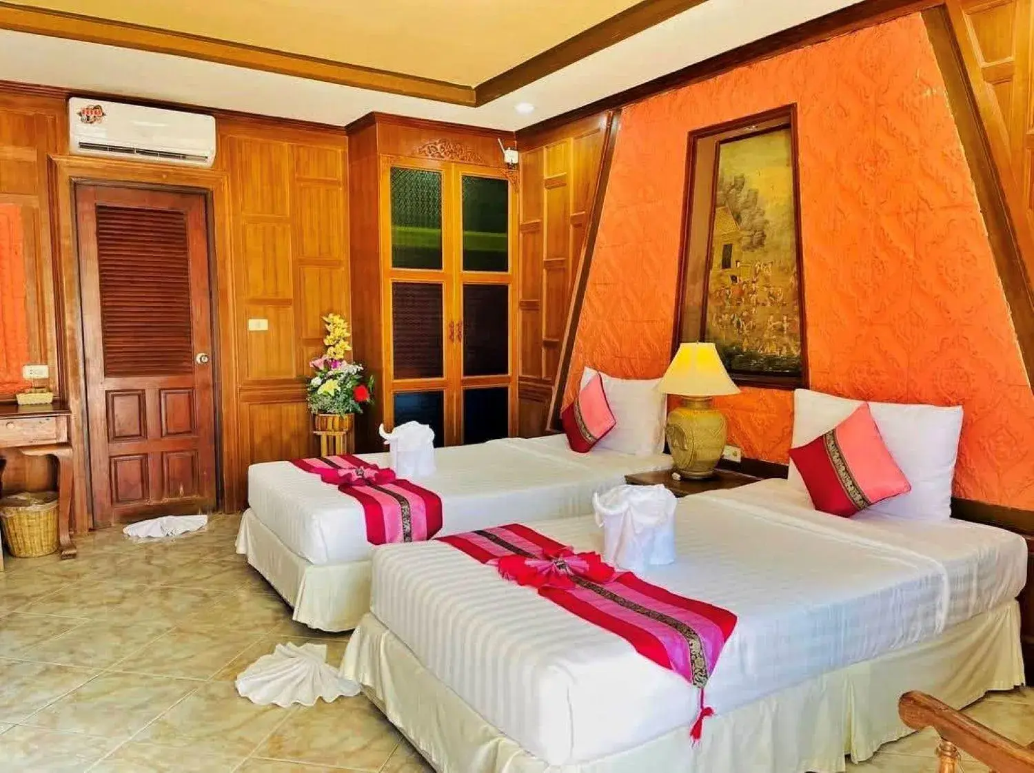 Bedroom, Bed in Coconut Beach Resort, Koh Chang Bedroom, Bed in Coconut Beach Resort, Koh Chang