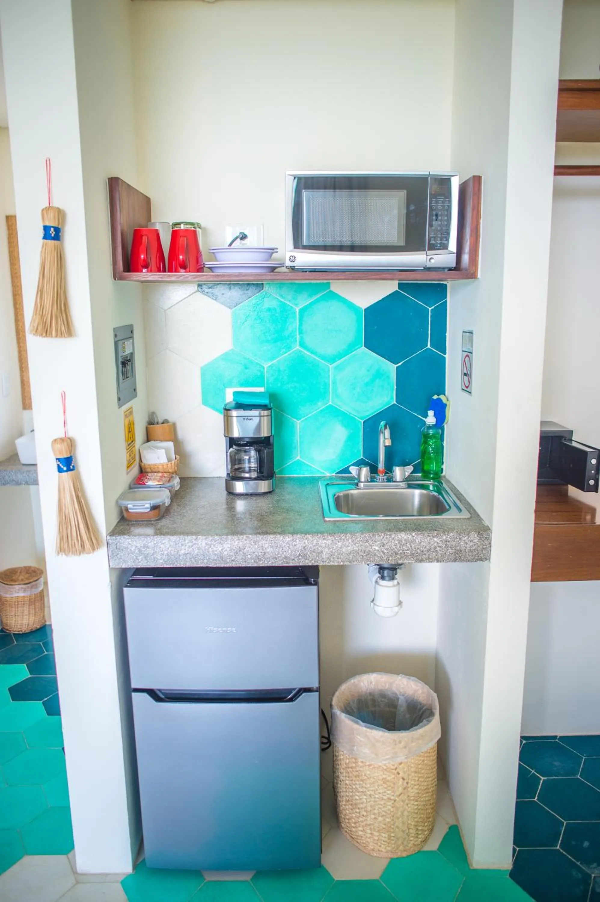 Kitchen or kitchenette in Suites Cielo y Mar
