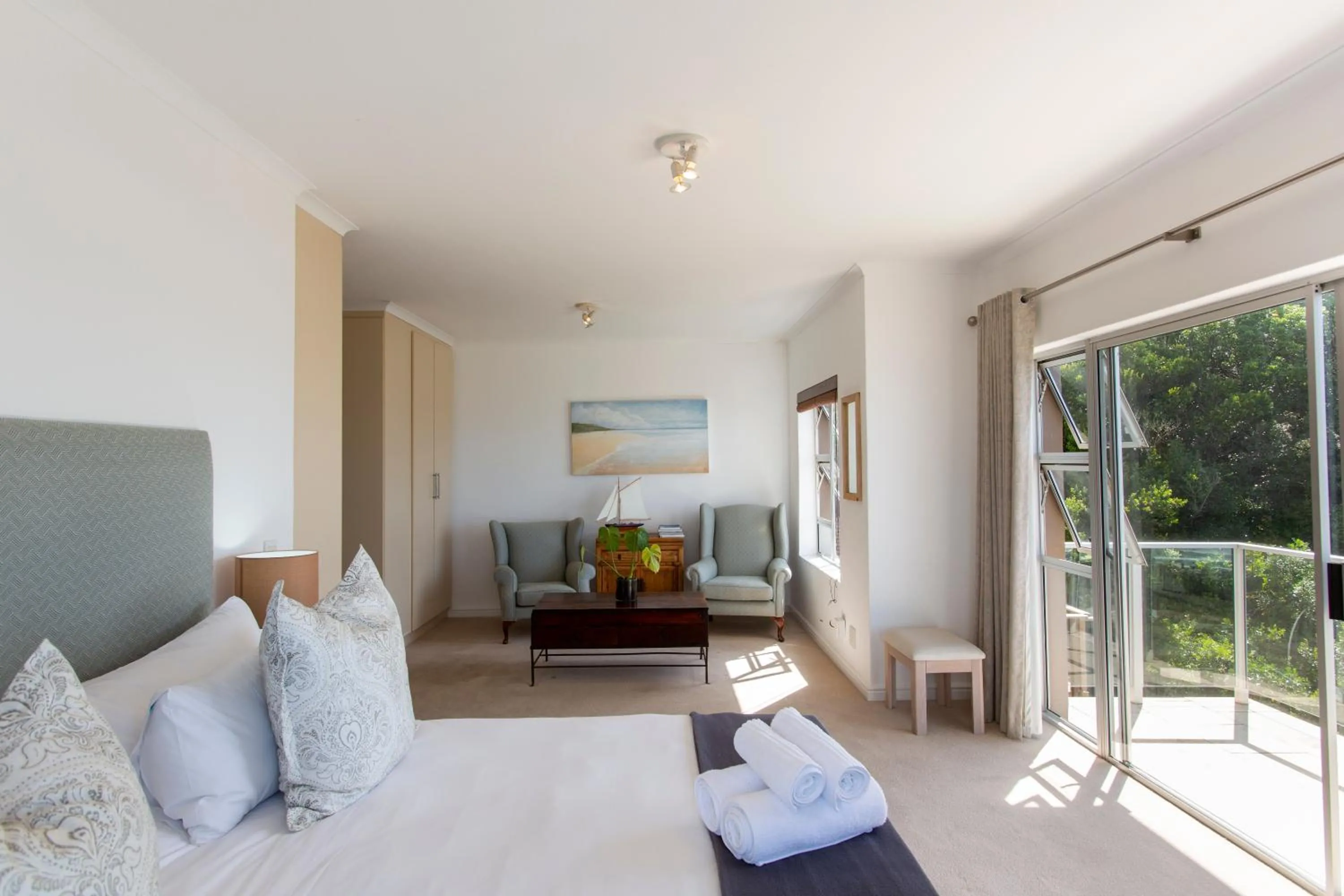 Seating area in Infinity Blue Luxury Accommodation