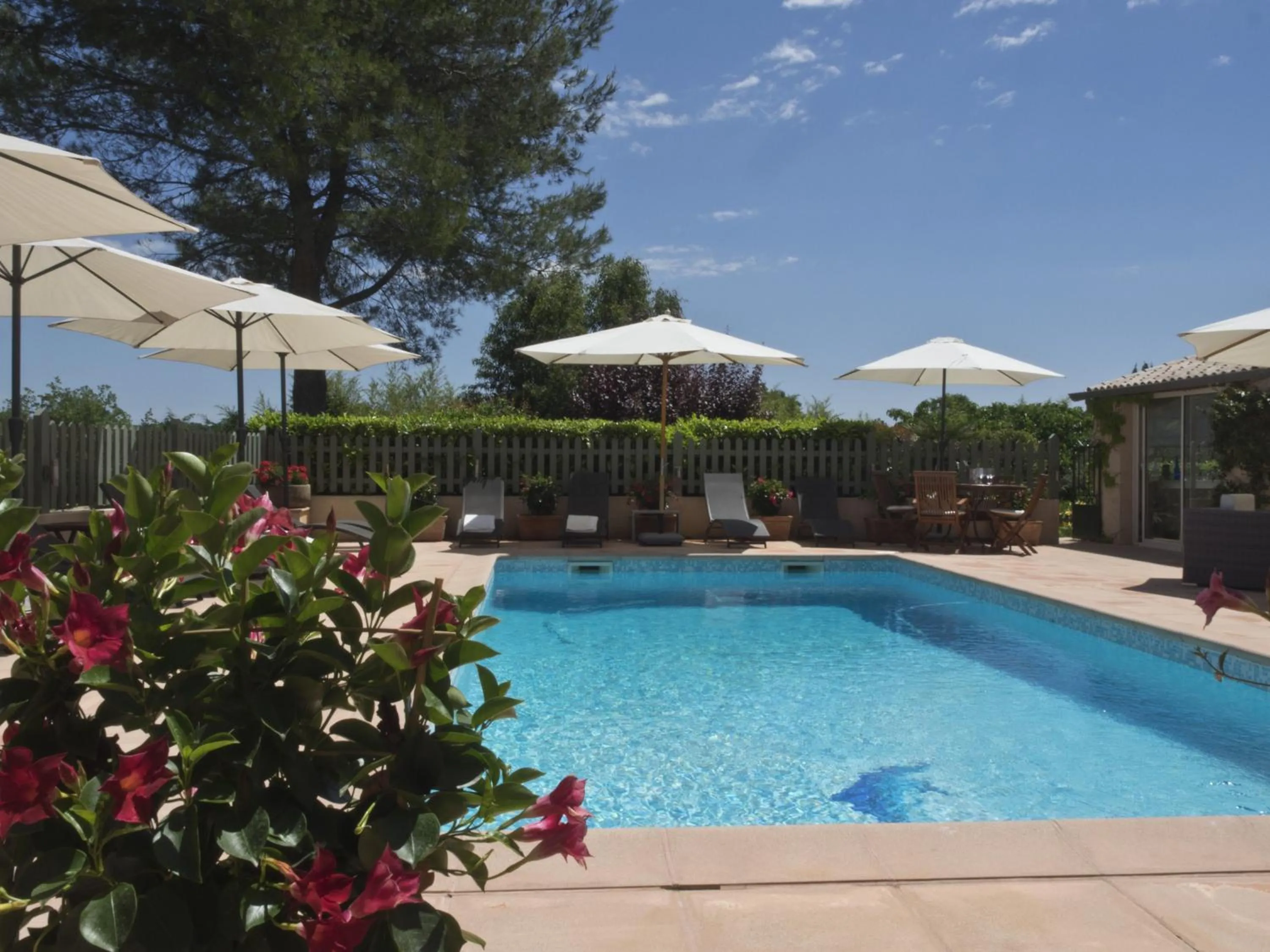 Pool view in La Bégude Du Pascouren