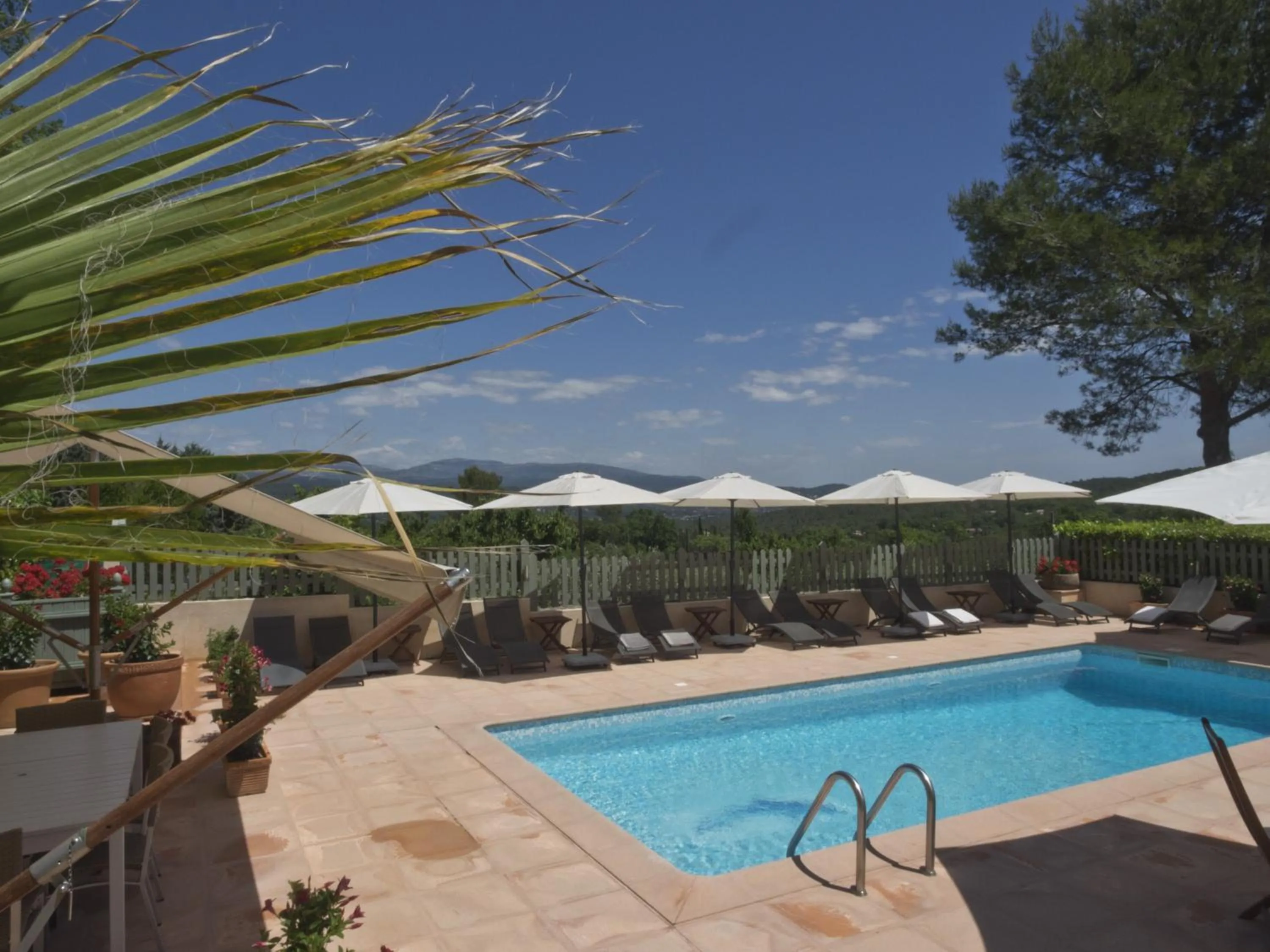 Pool view in La Bégude Du Pascouren