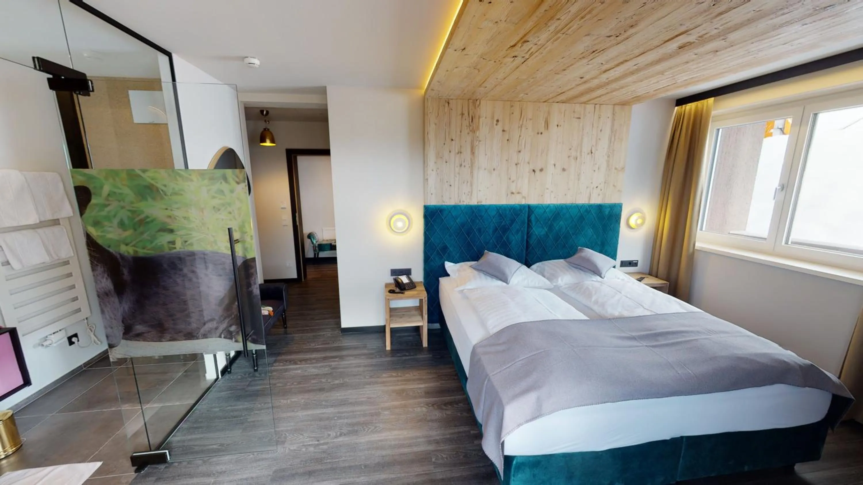 Bedroom, Bed in Hotel Panther'A