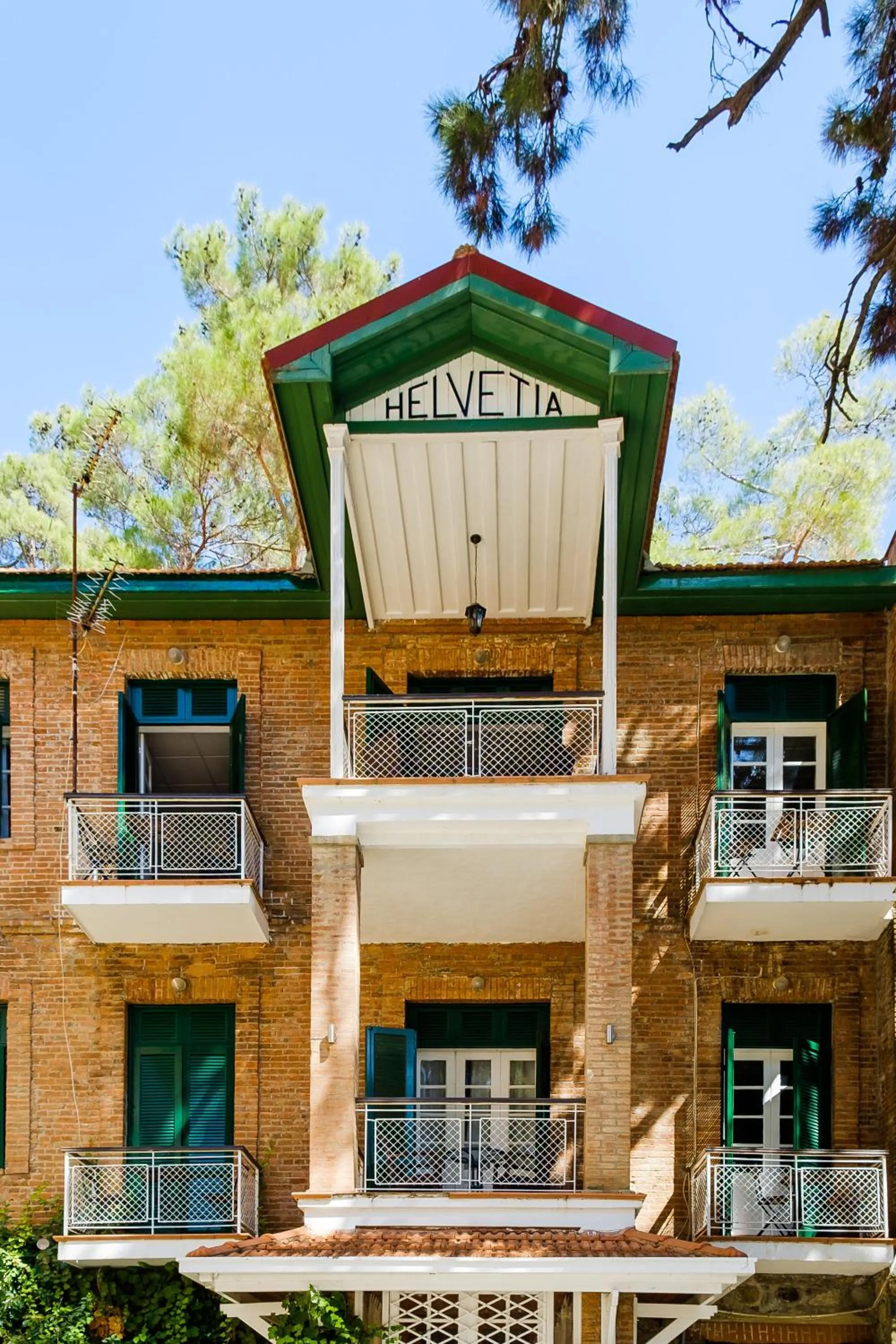 Property building in New Helvetia Historic Hotel