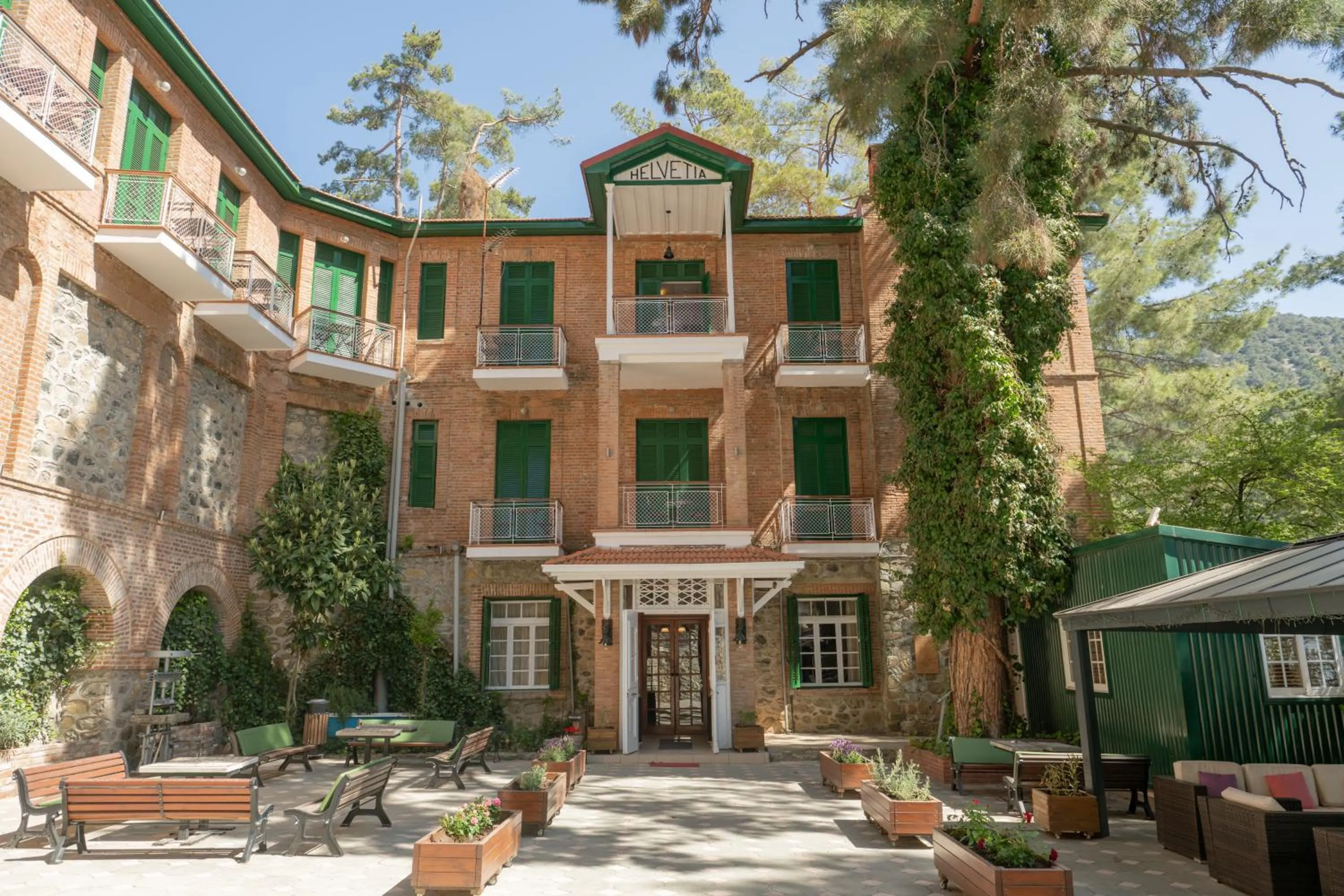 Property building in New Helvetia Historic Hotel