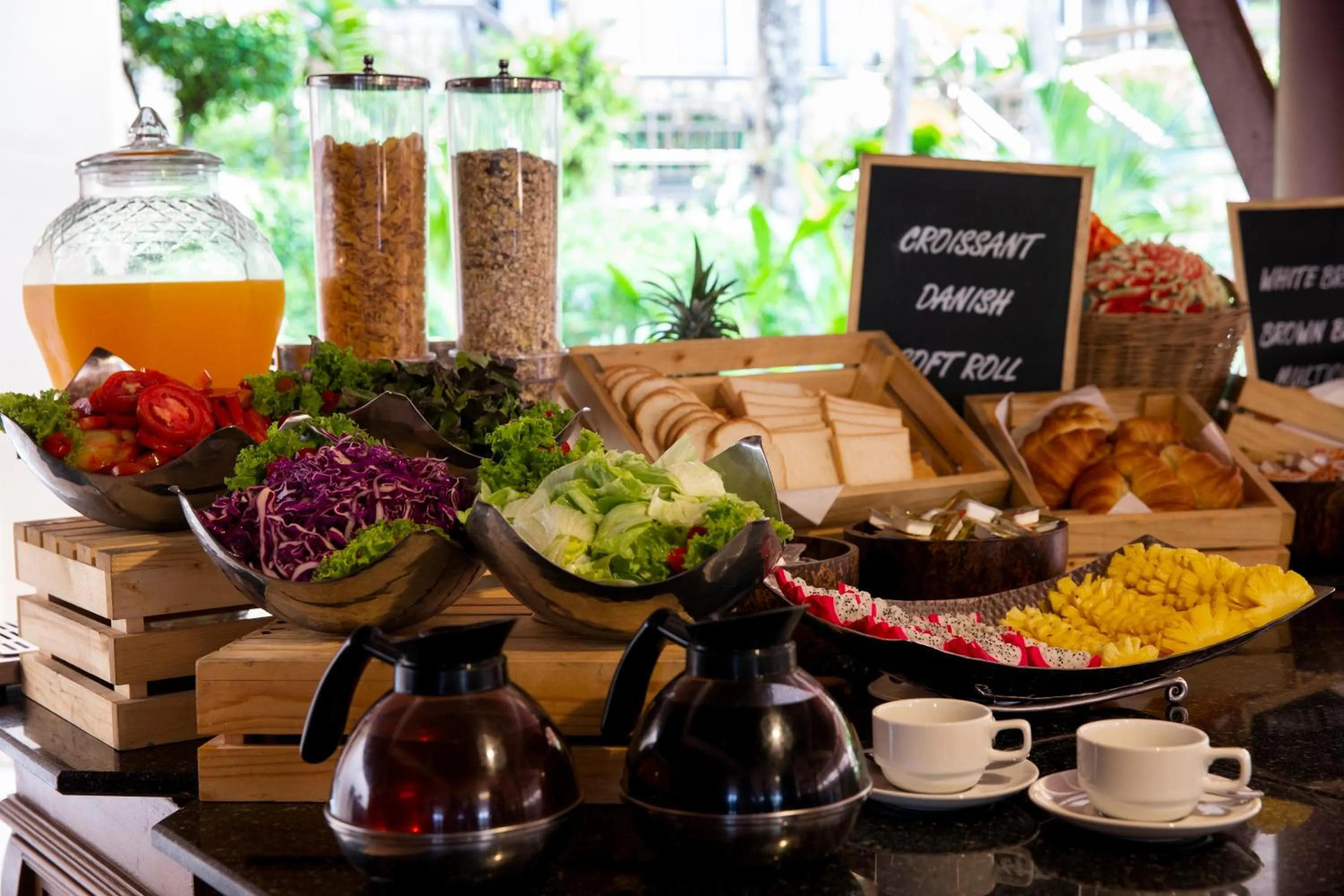 Buffet breakfast in Chanalai Garden Resort, Kata Beach