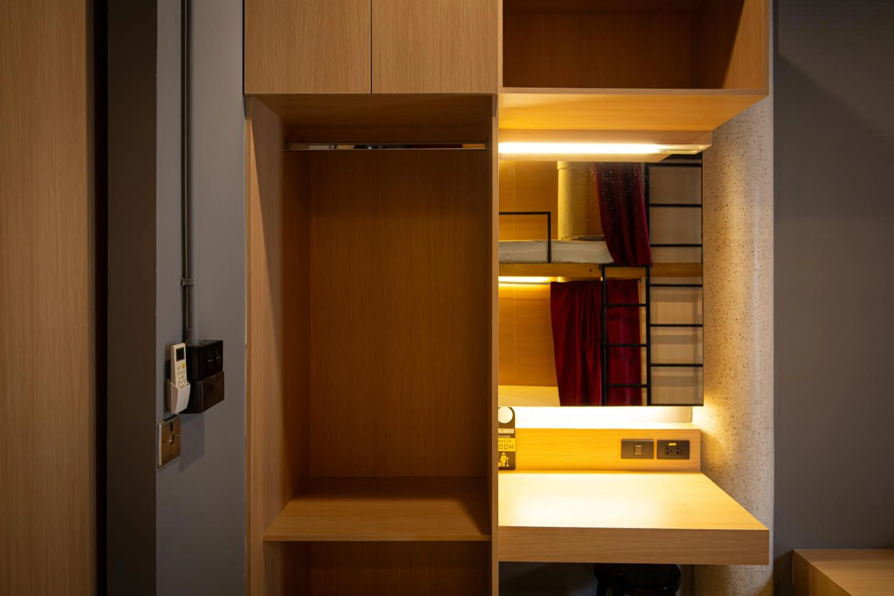 wardrobe in CLOUD on Saladaeng Silom Hostel Bangkok