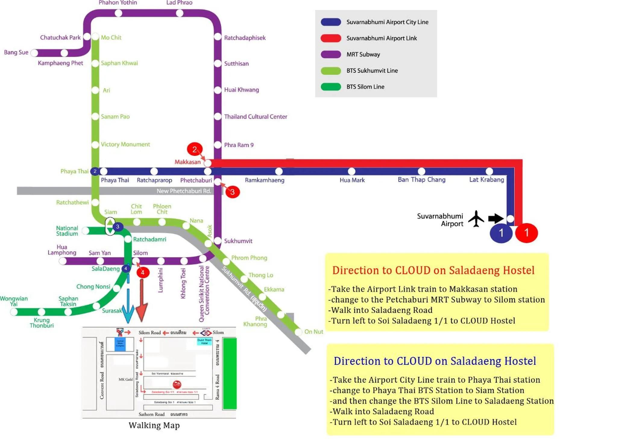 On site in CLOUD on Saladaeng Silom Hostel Bangkok
