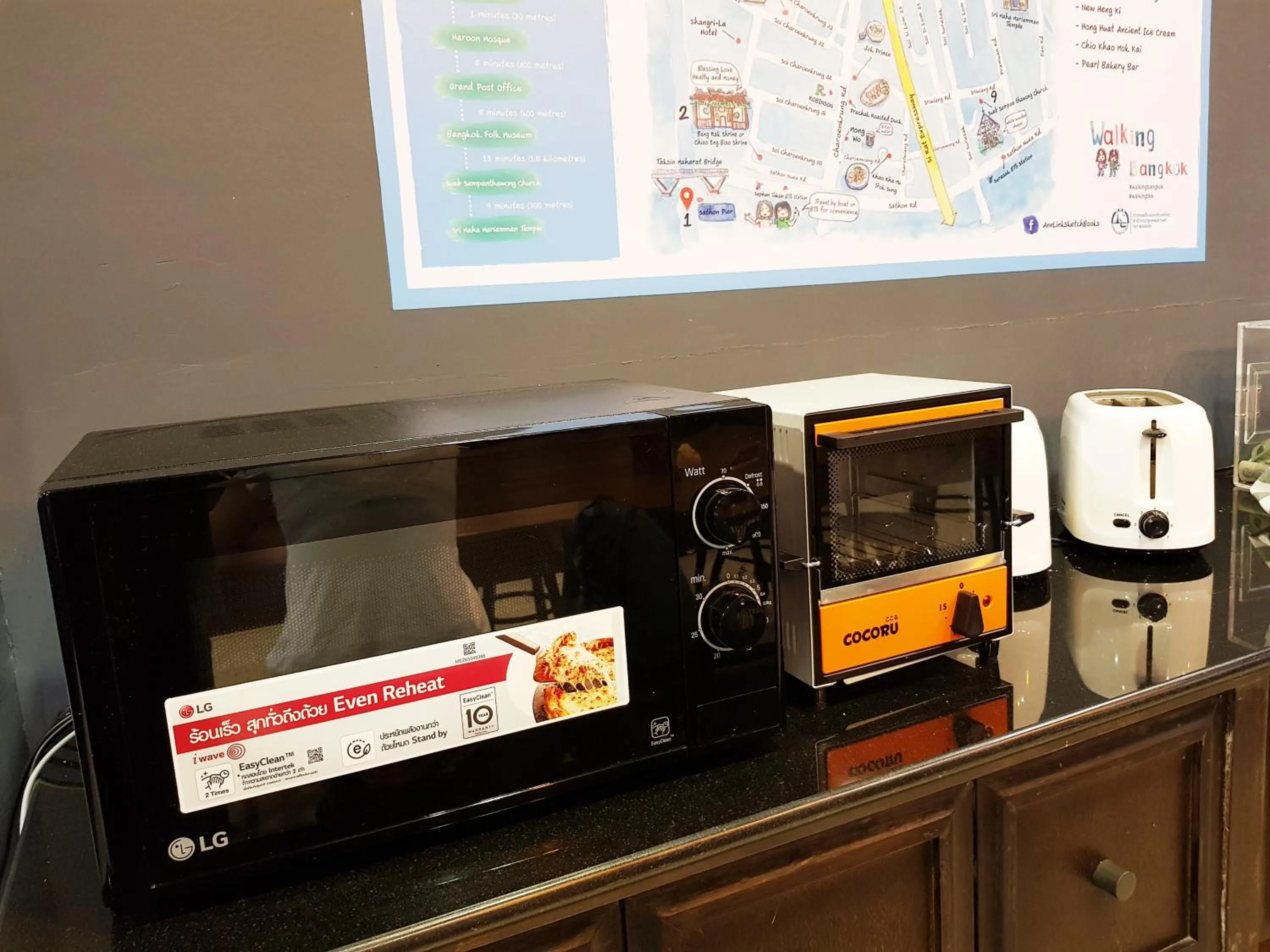 Kitchen or kitchenette in CLOUD on Saladaeng Silom Hostel Bangkok