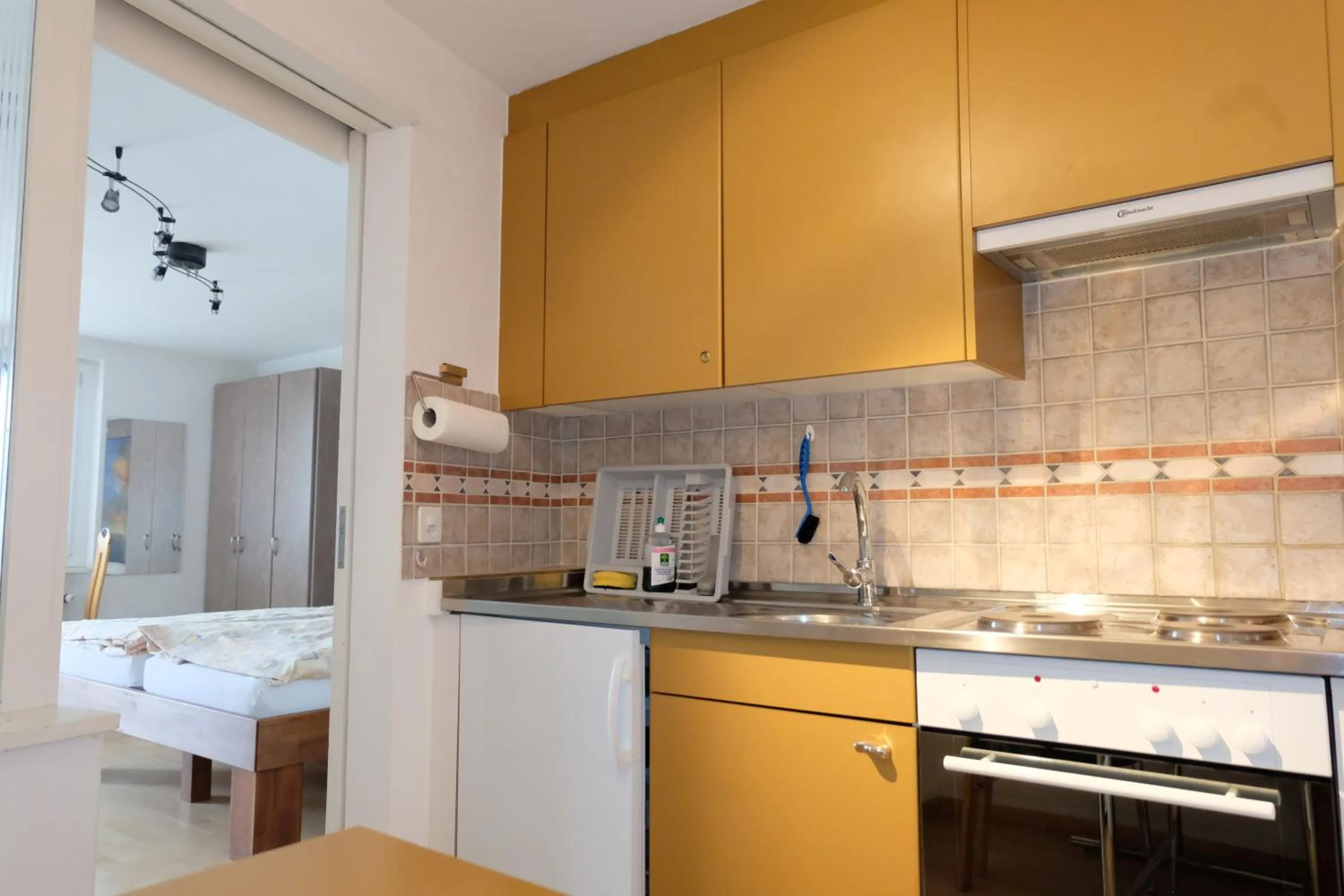 Kitchen or kitchenette in Artist Apartments & Hotel Garni