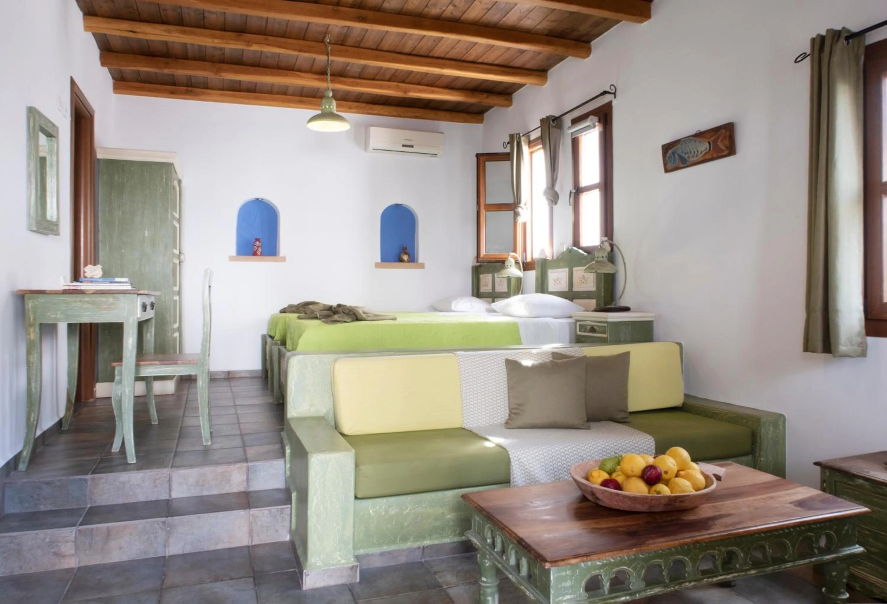 Bed in Panteli Beach Hotel