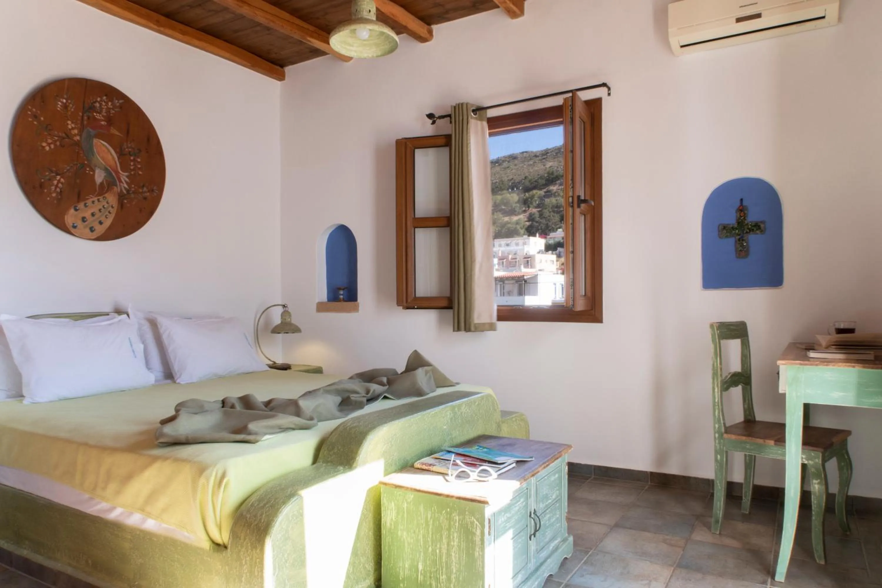 Bed in Panteli Beach Hotel