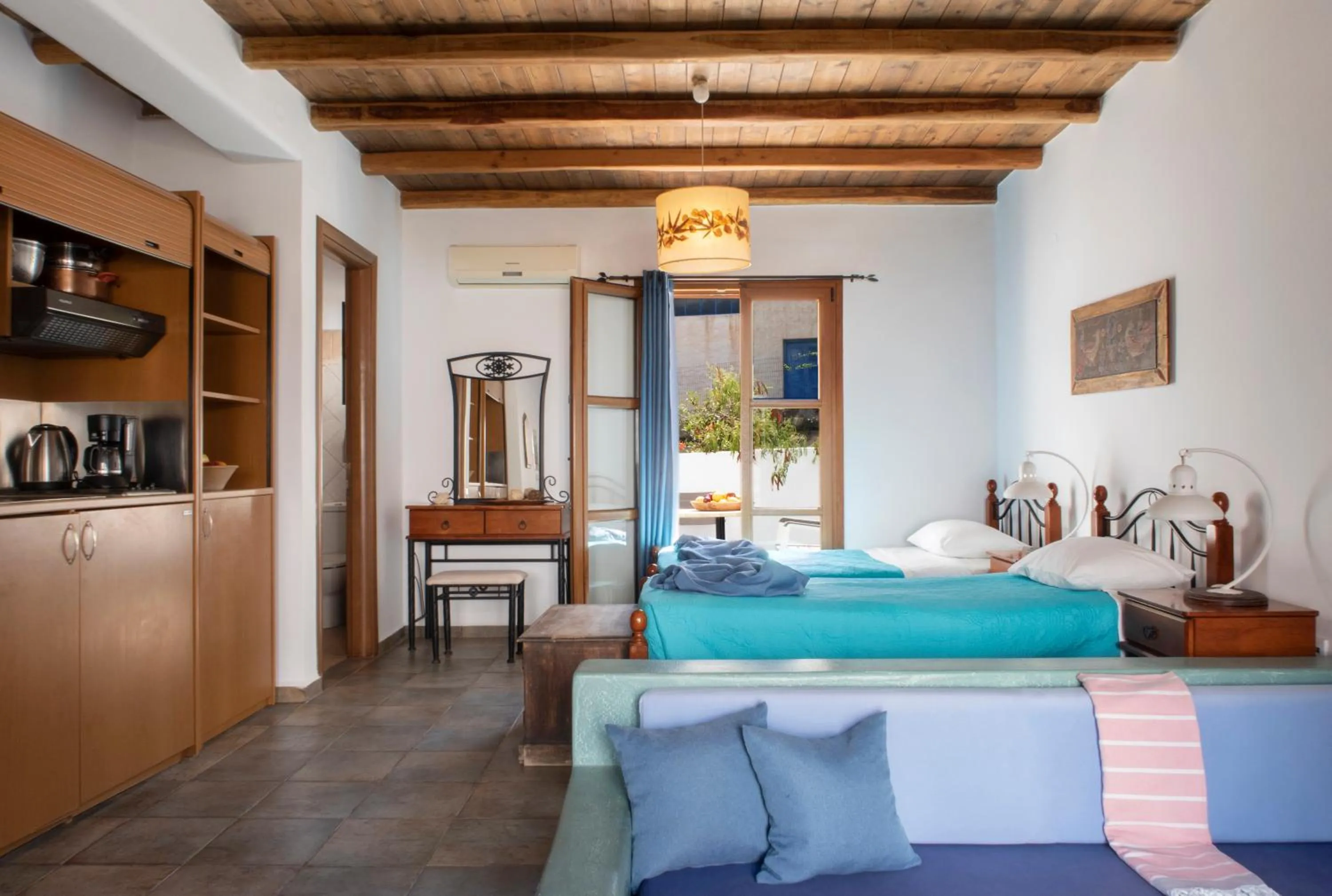 Bed in Panteli Beach Hotel