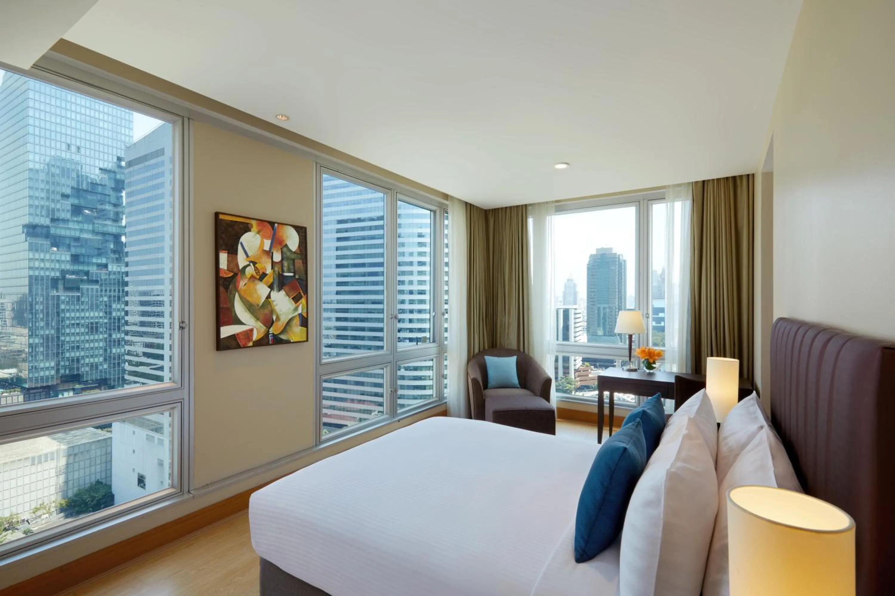 Bedroom, Bed in Ascott Sathorn Bangkok