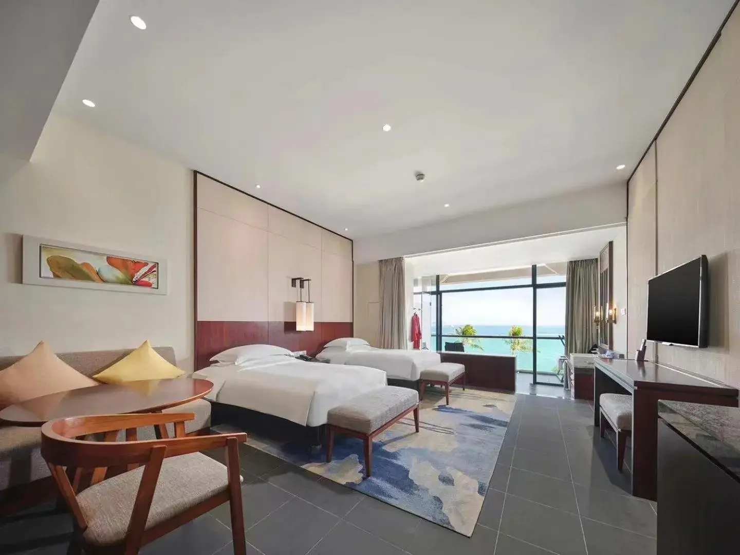 Property building, Bed in Hilton Sanya Yalong Bay Resort & Spa Property building, Bed in Hilton Sanya Yalong Bay Resort & Spa