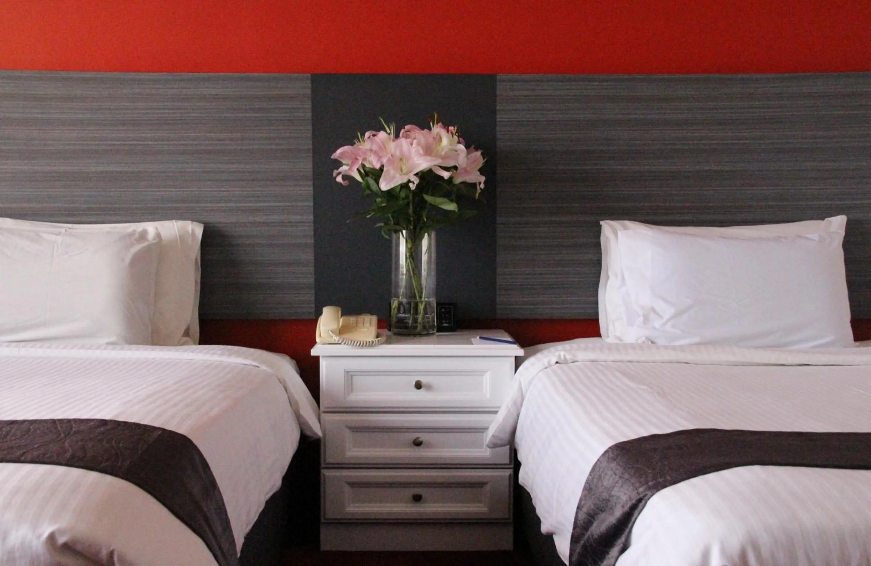 Decorative detail, Bed in Grand Riverview Hotel