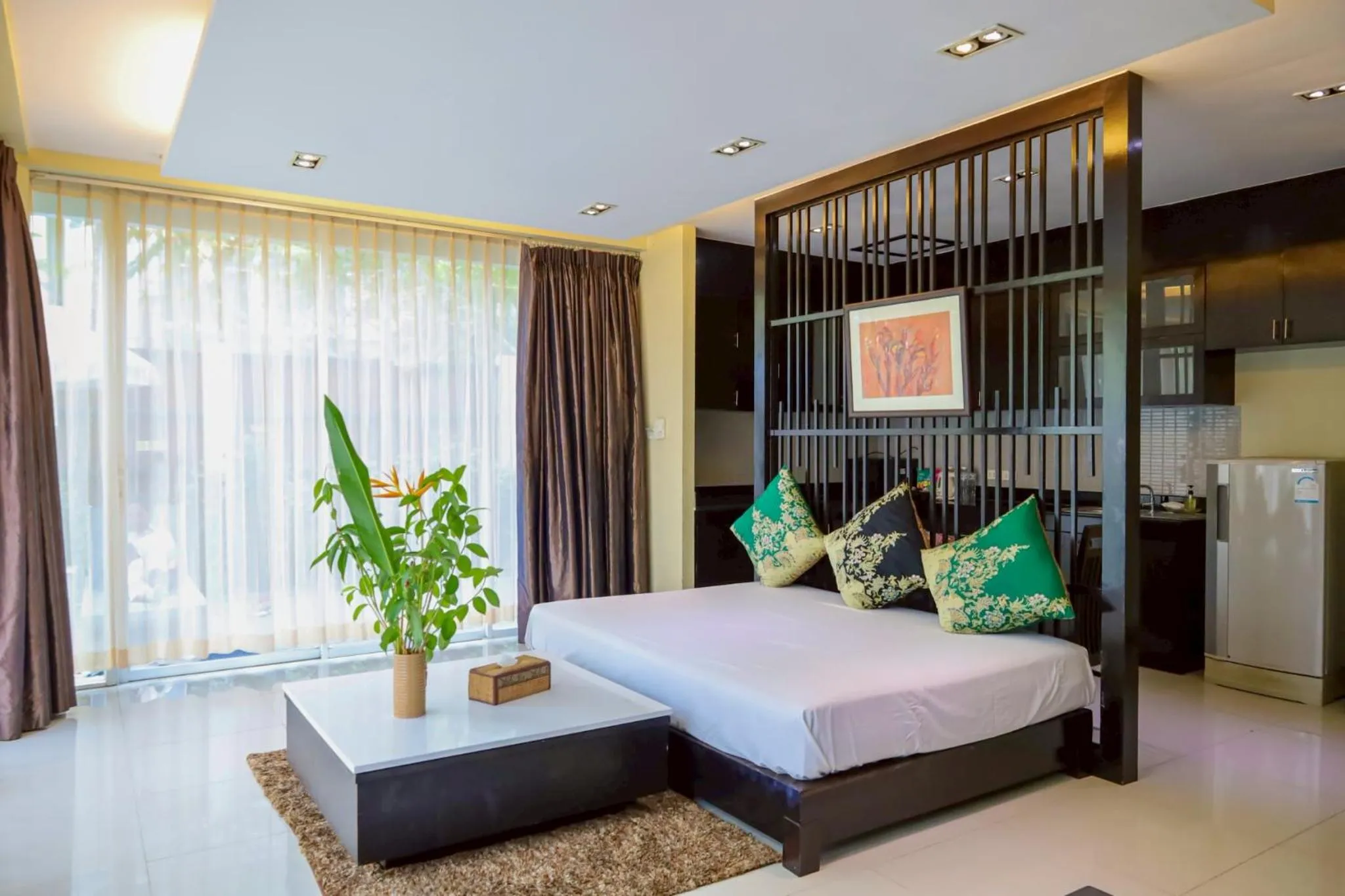 Living room, Bed in Peach Blossom Resort & Pool Villa - SHA Plus