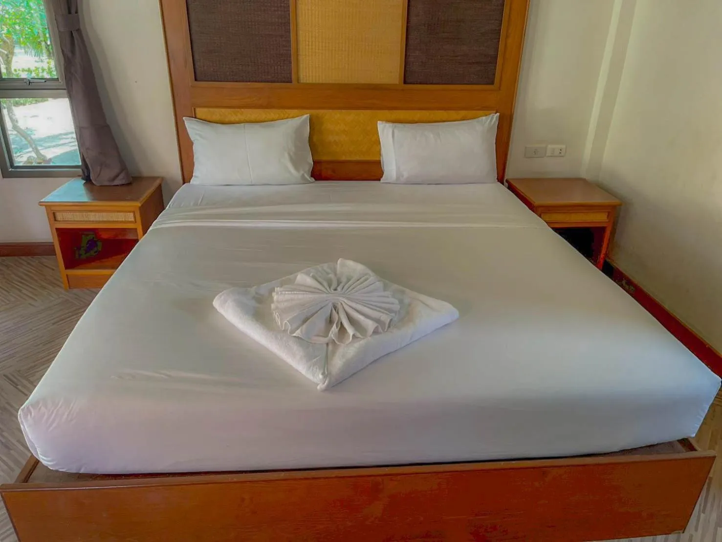 Bed in Kaibae Hut Resort