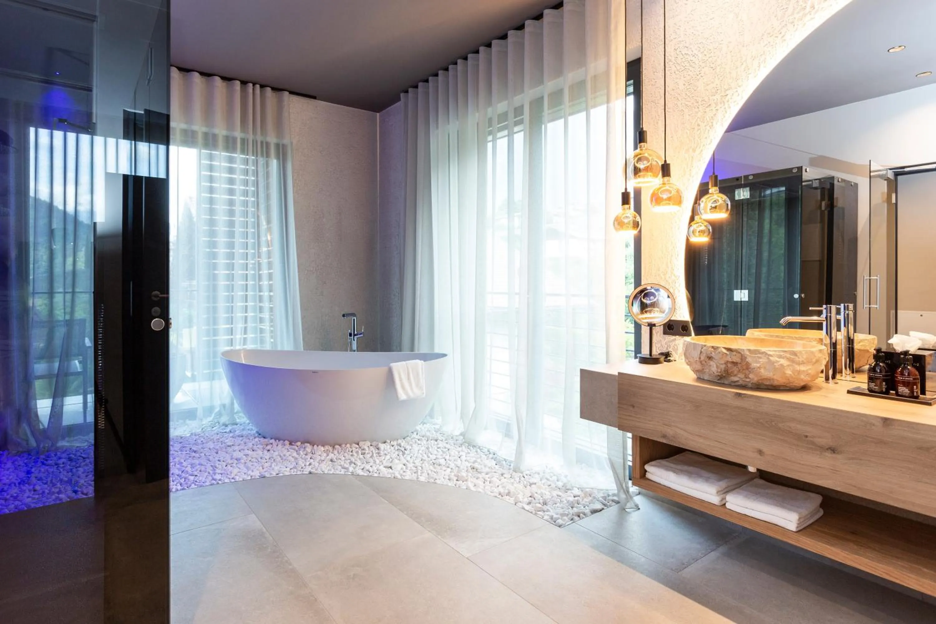 Bathroom, Bed in Avidea - Adults Only