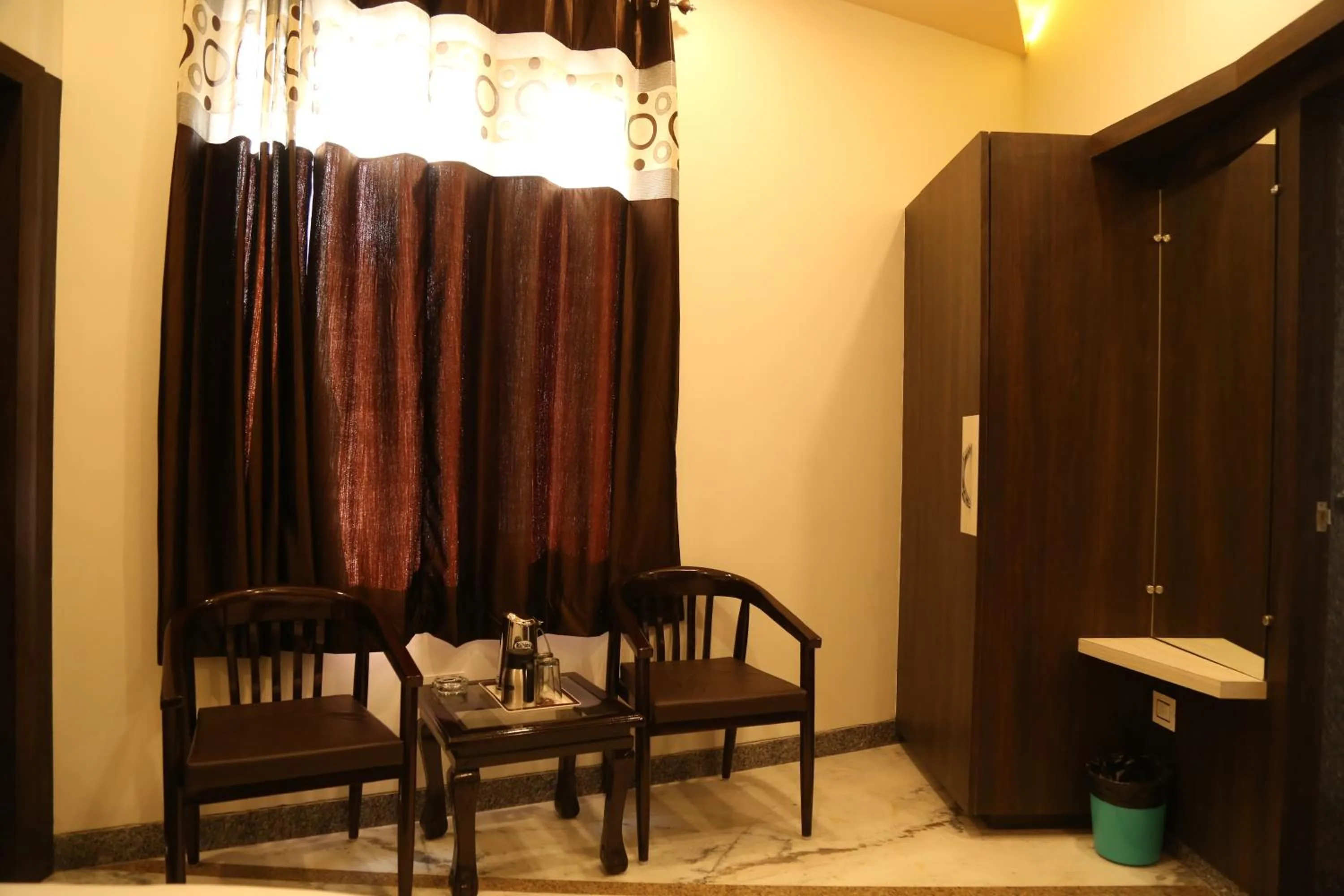 Seating area in Hotel Delight