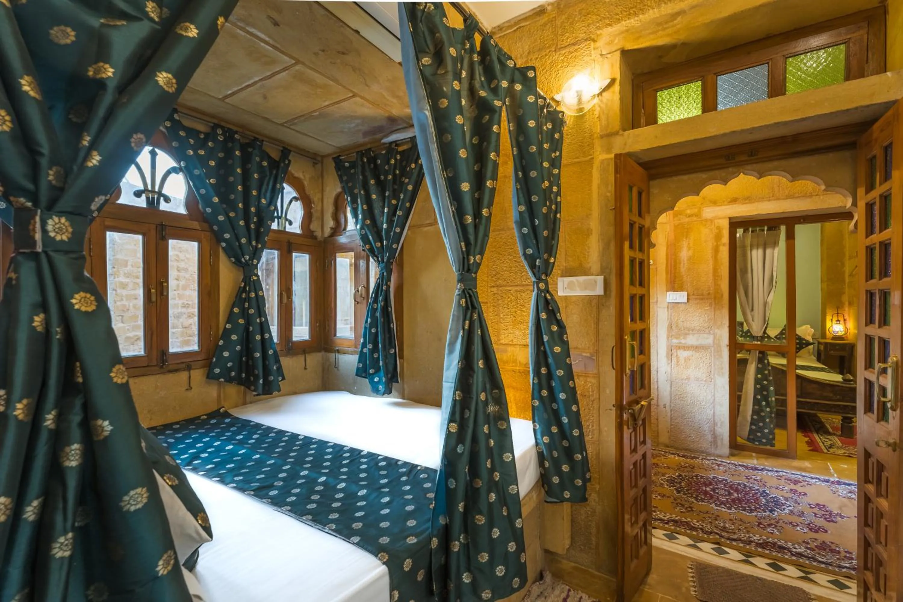 Bed in Hotel Rajmandir