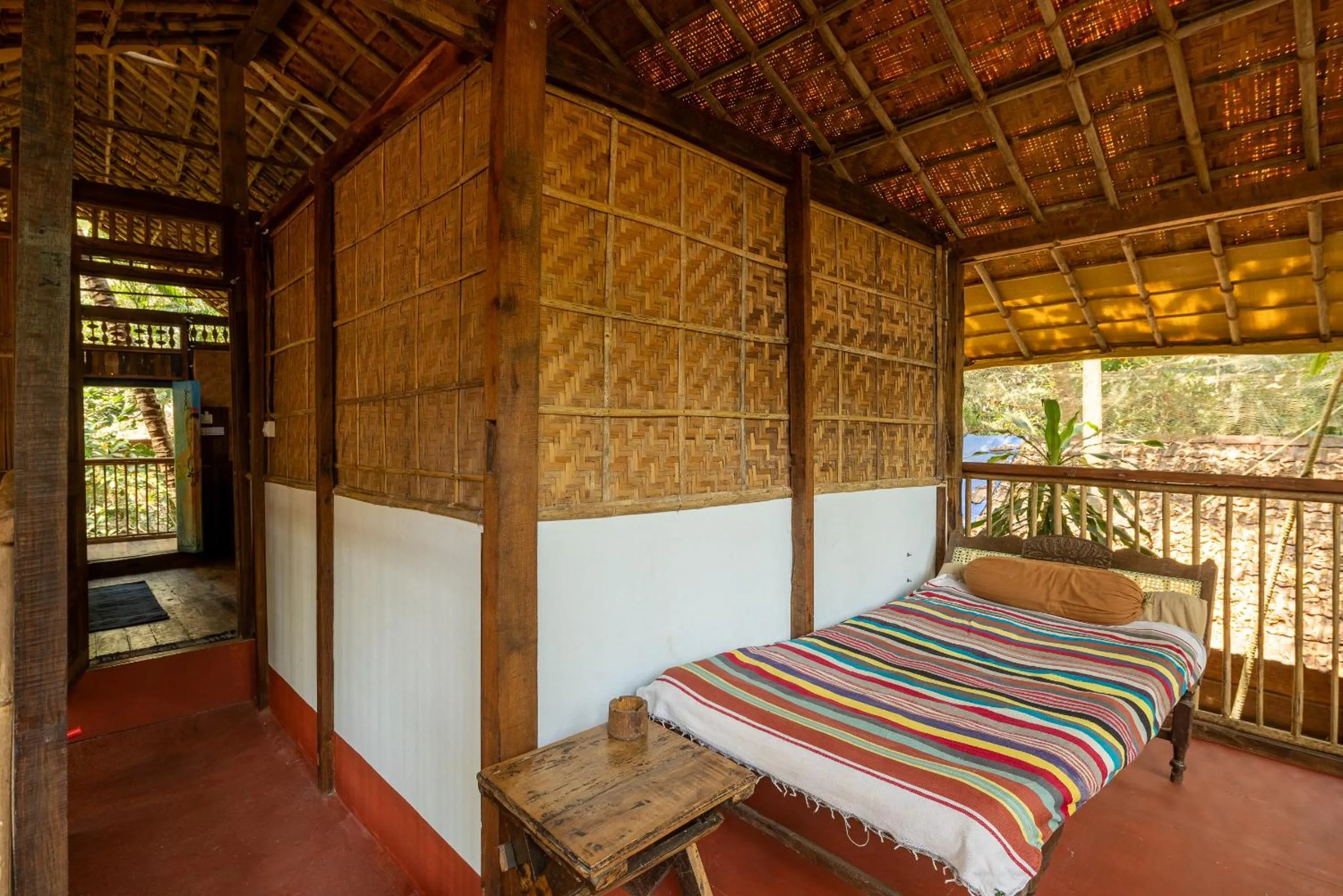 Bed in Bhakti Kutir