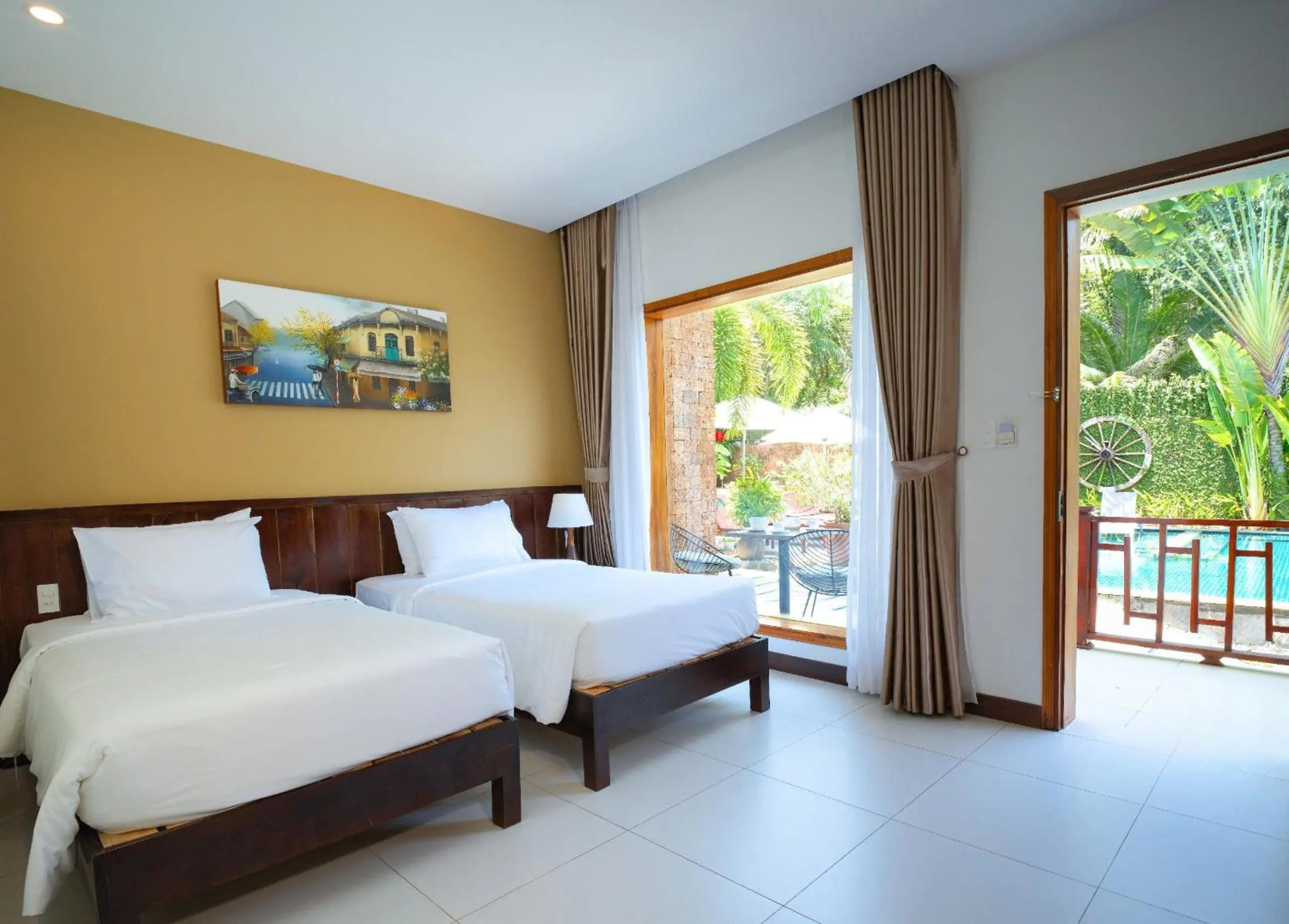 Bed in Nadine Phu Quoc Resort & Spa