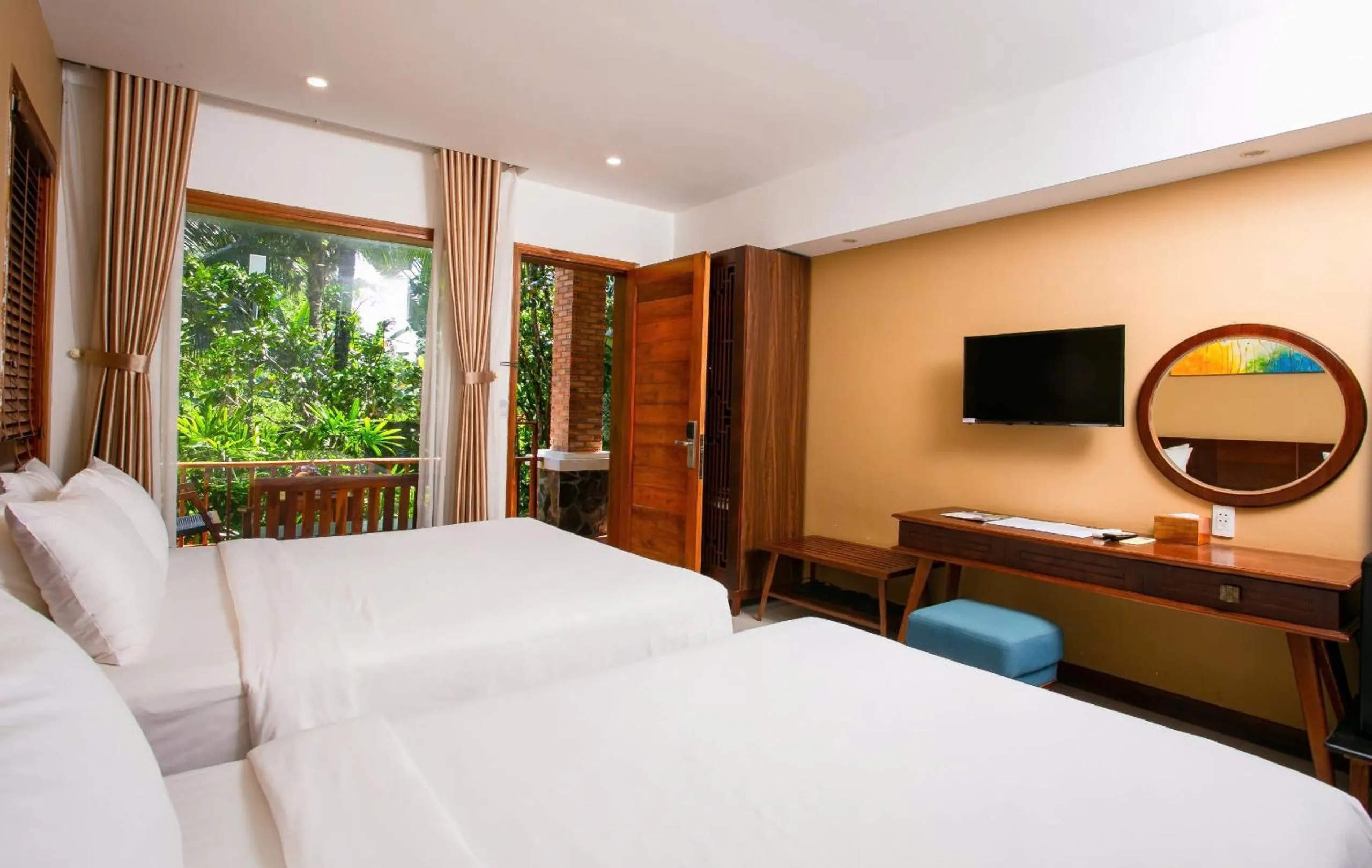 View (from property/room), Bed in Nadine Phu Quoc Resort & Spa