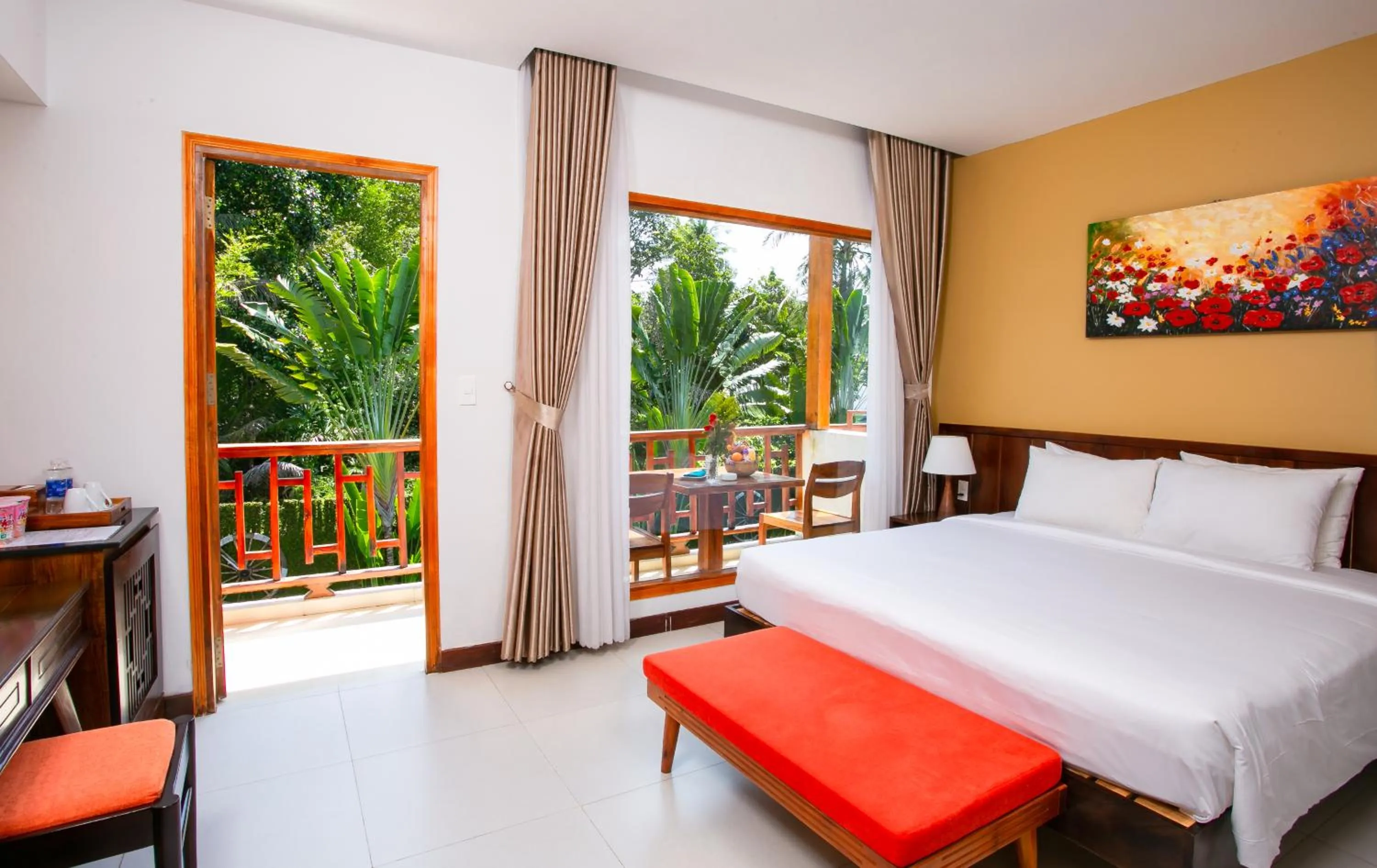 Bed in Nadine Phu Quoc Resort & Spa