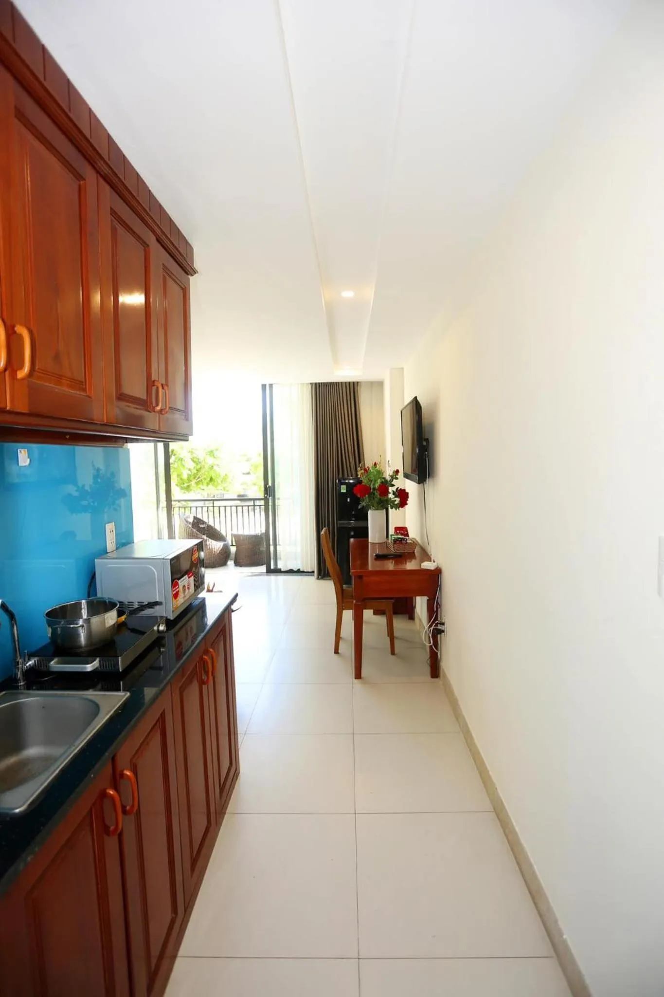 Kitchen or kitchenette in Son Tra Green Hotel & Apartment