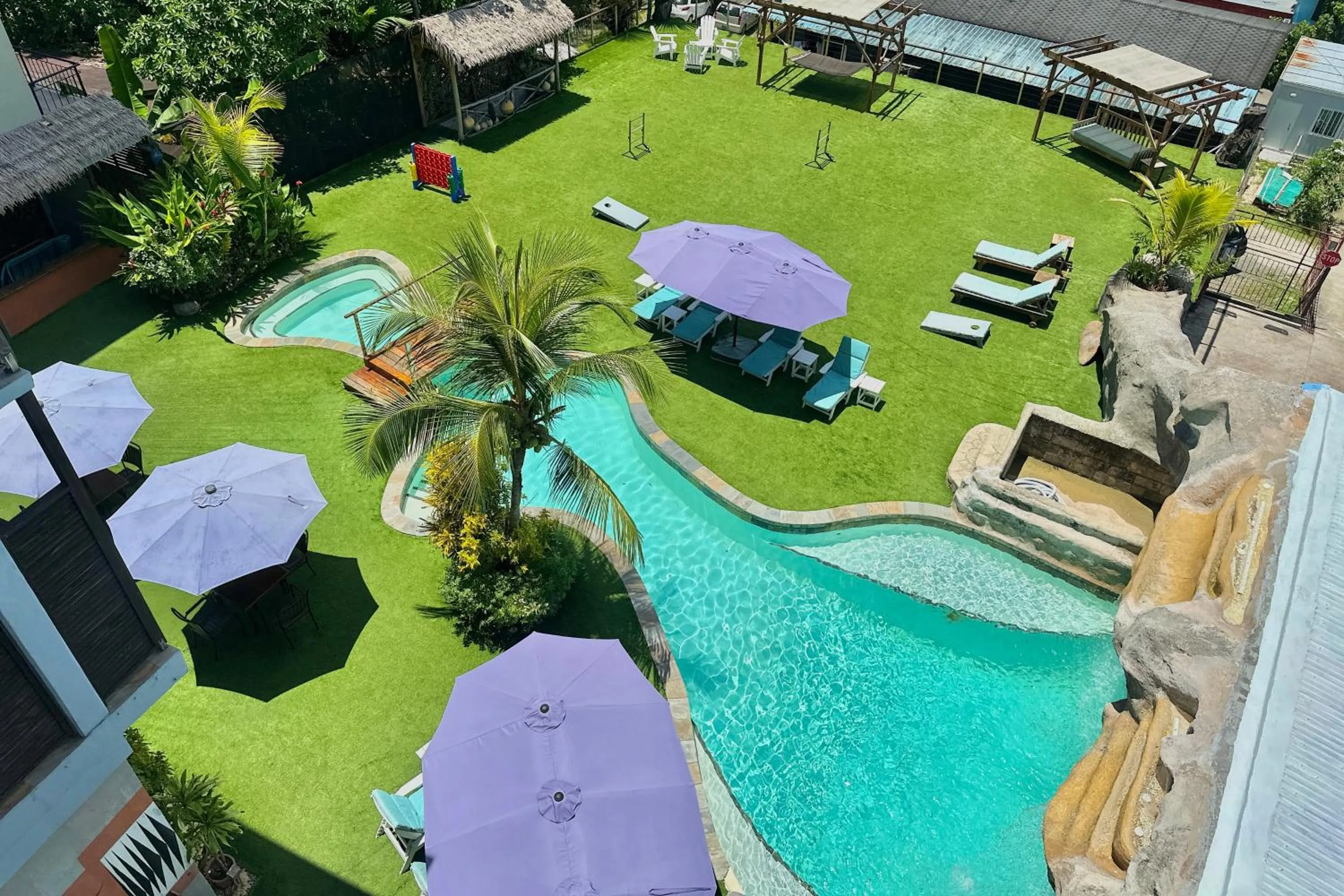 Pool view in Palau Central Hotel