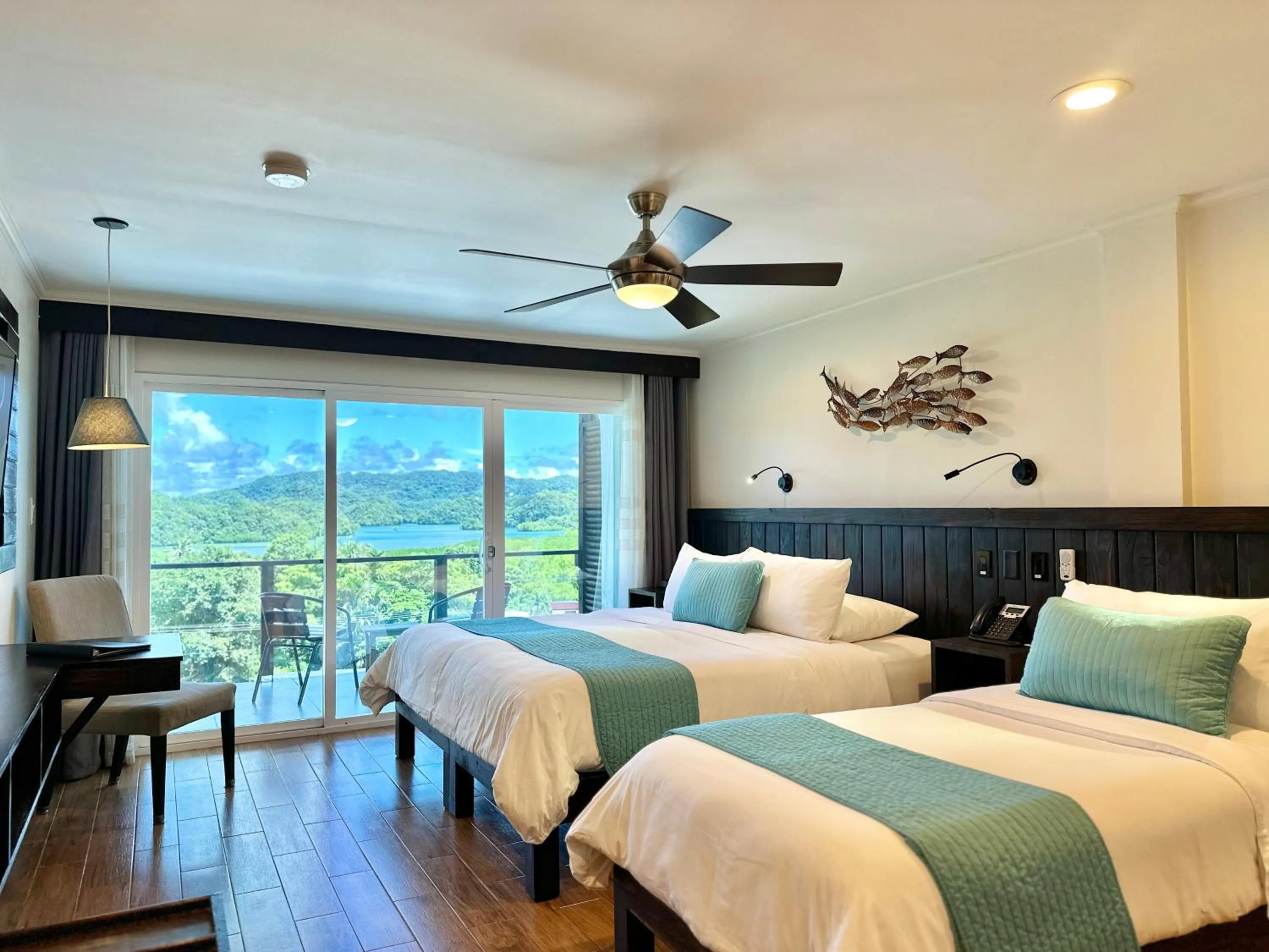 Bed in Palau Central Hotel