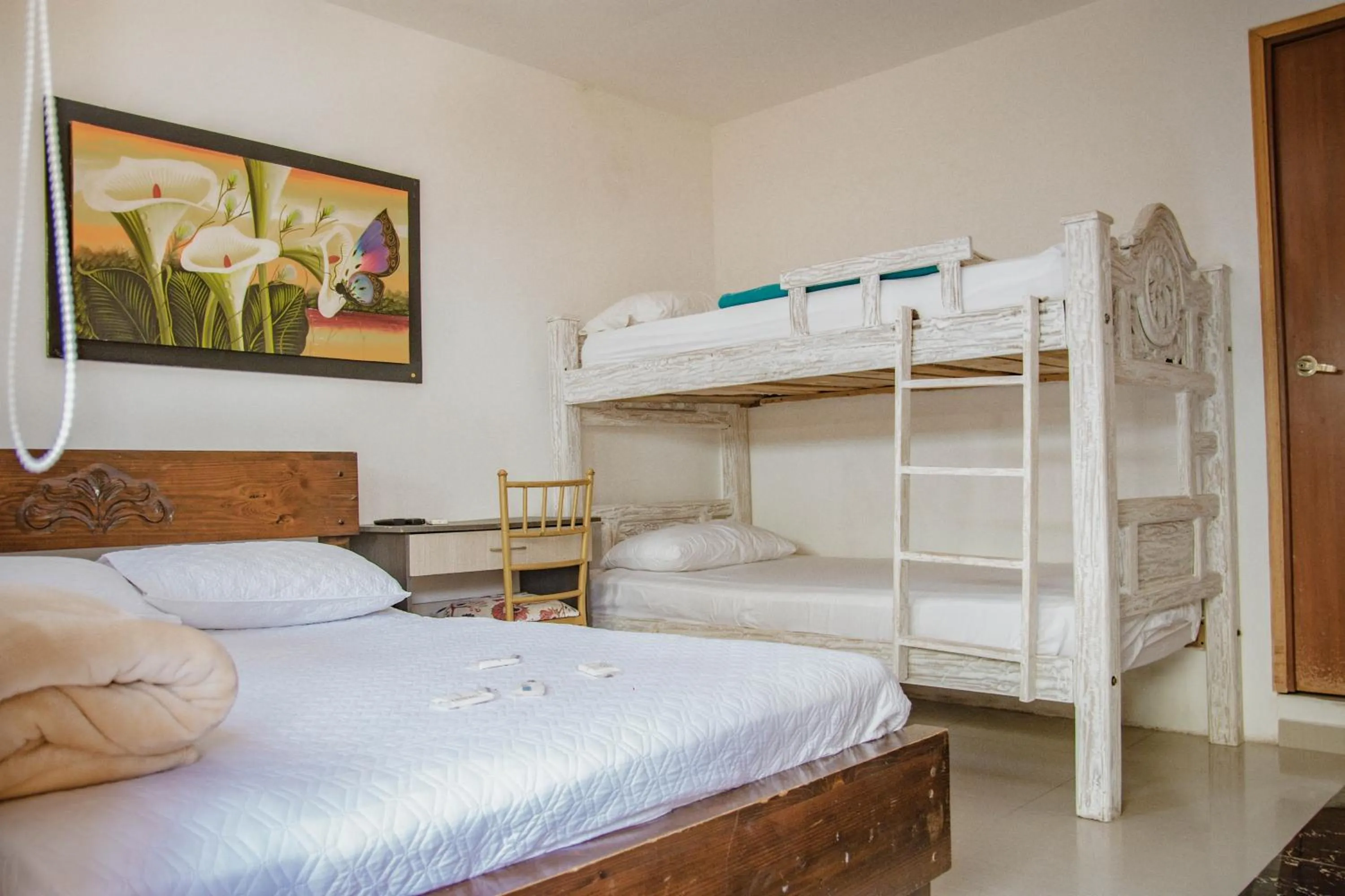 Bed in Hotel La Casona de Getsemani