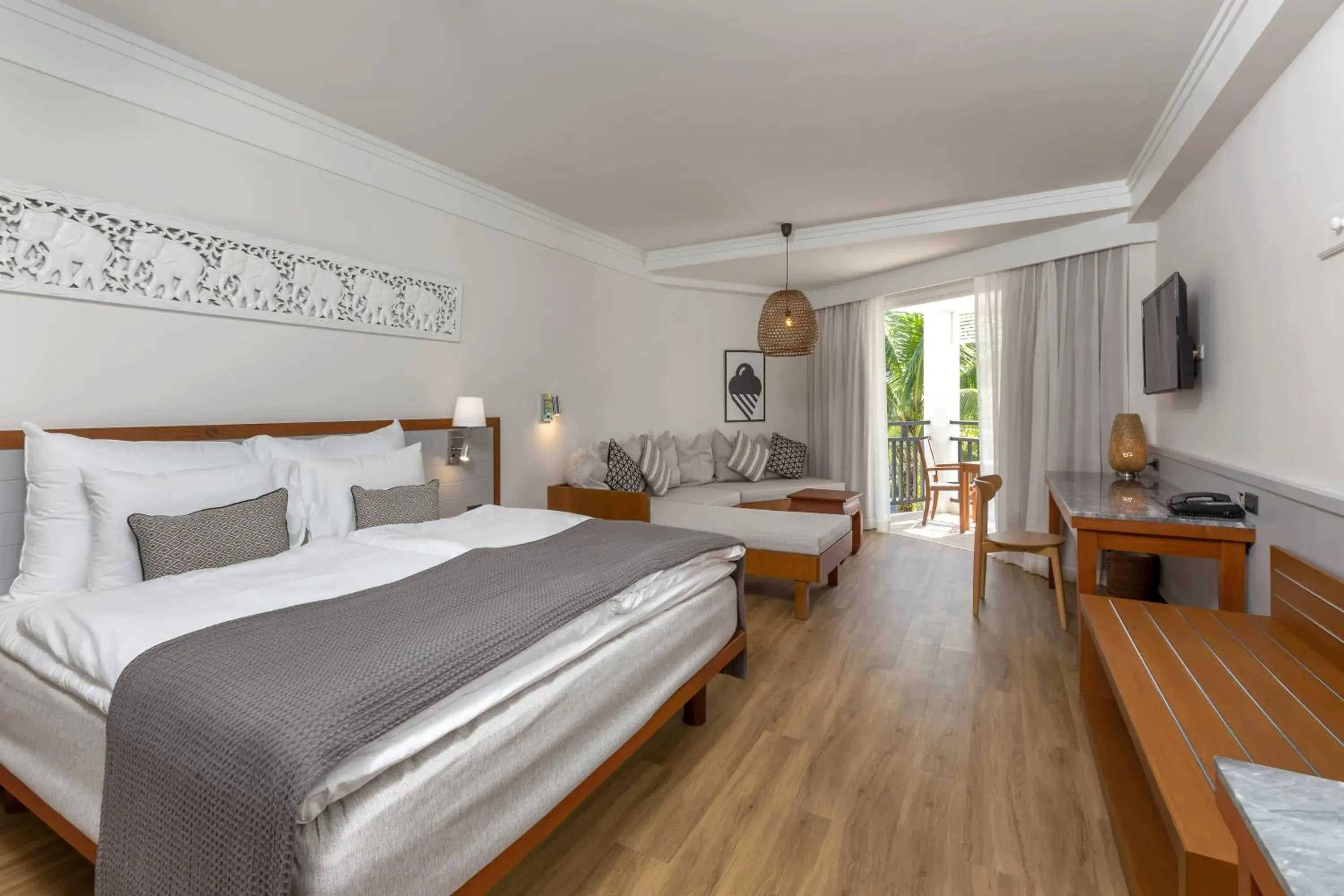 Decorative detail, Bed in Sunwing Bangtao Beach Decorative detail, Bed in Sunwing Bangtao Beach