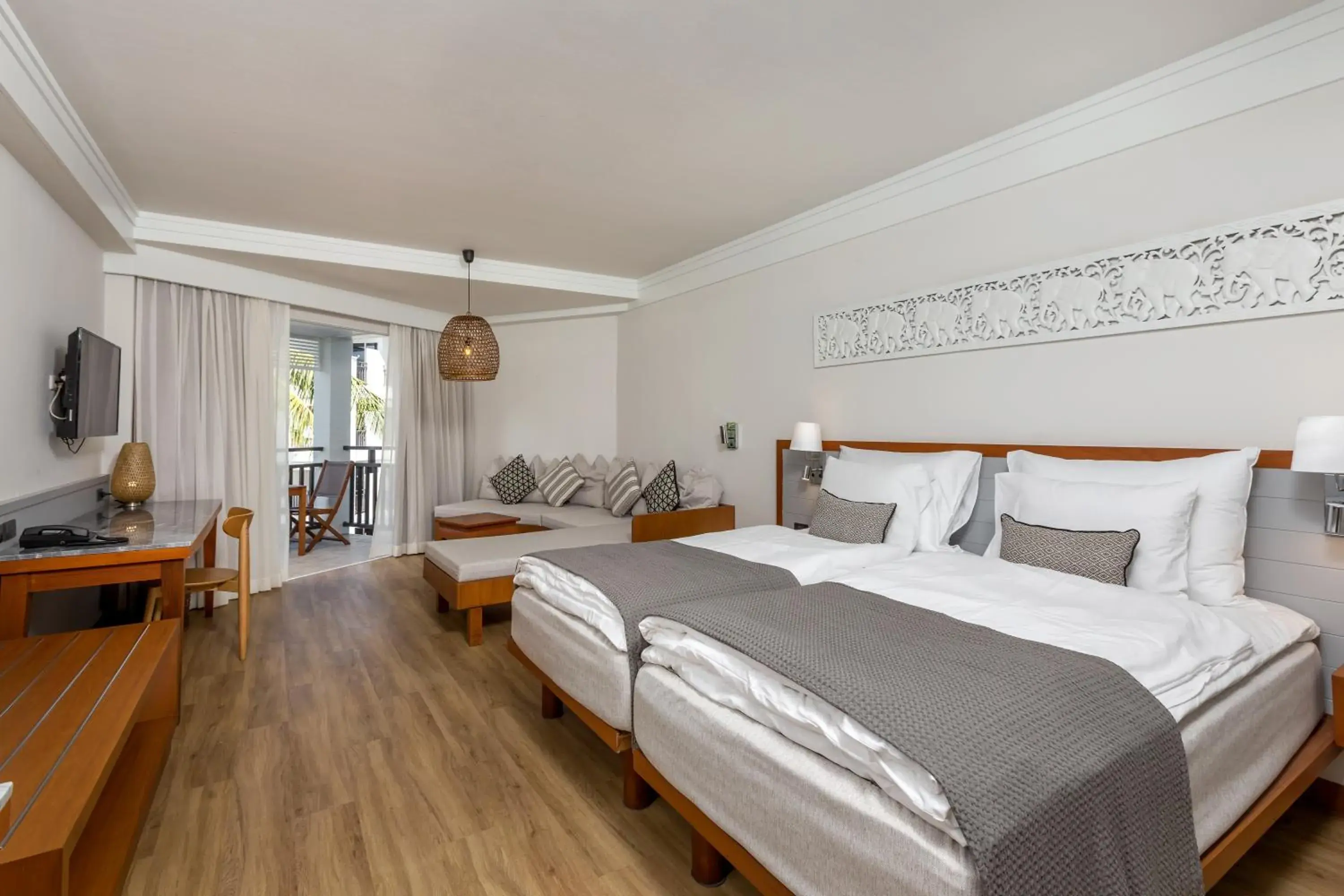 Decorative detail, Bed in Sunwing Bangtao Beach Decorative detail, Bed in Sunwing Bangtao Beach