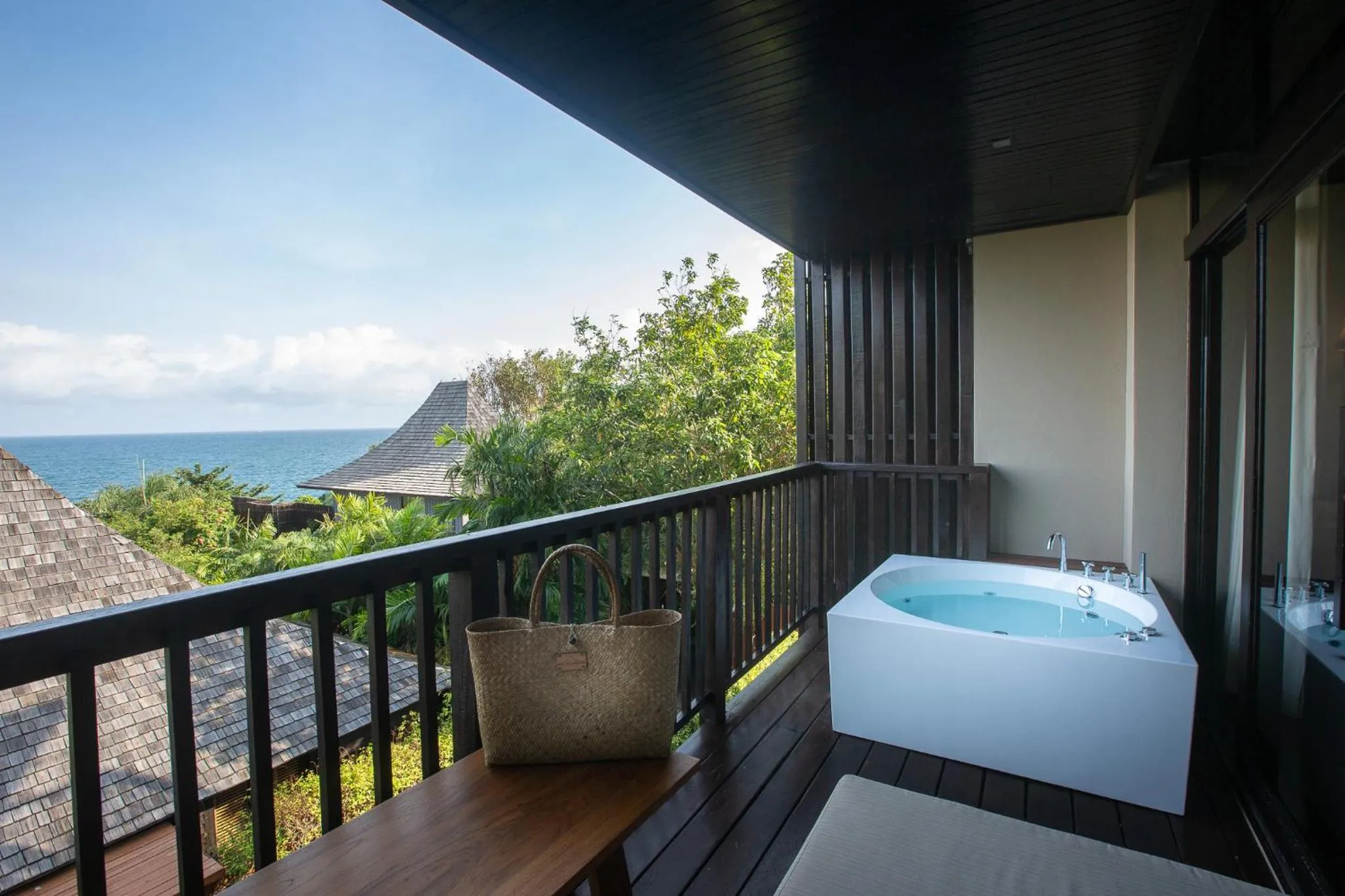 Balcony/Terrace, Bed in Silavadee Pool Spa Resort - SHA Extra Plus