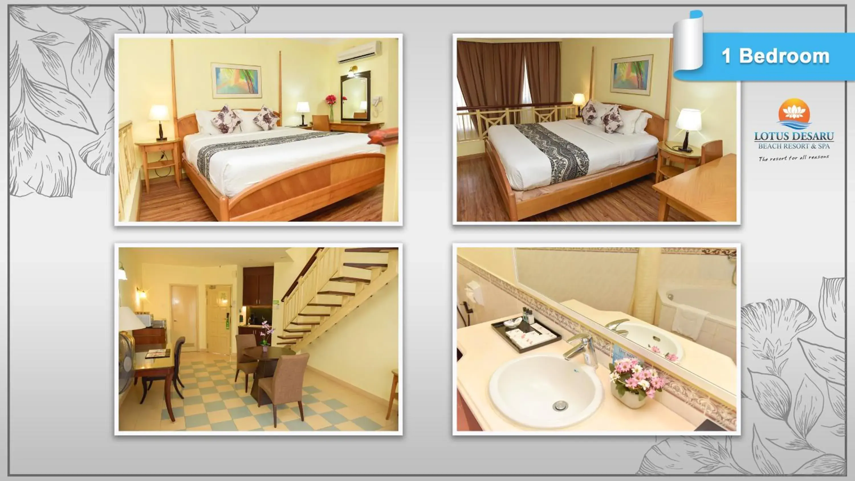 Bed in Lotus Desaru Beach Resort & Spa Bed in Lotus Desaru Beach Resort & Spa