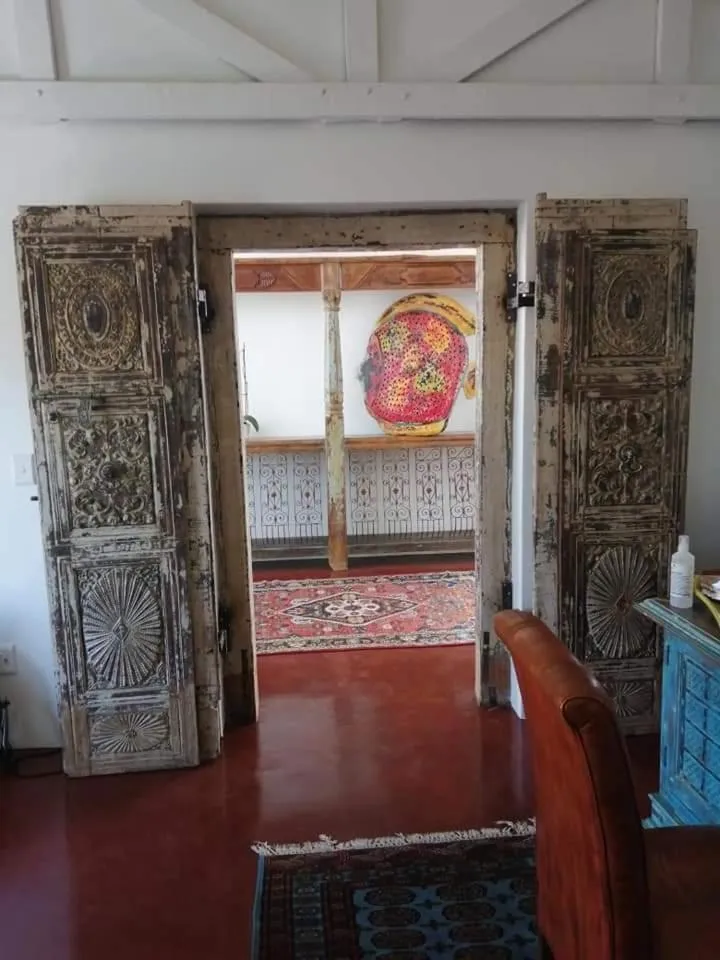 Text overlay in The Rez Guesthouse