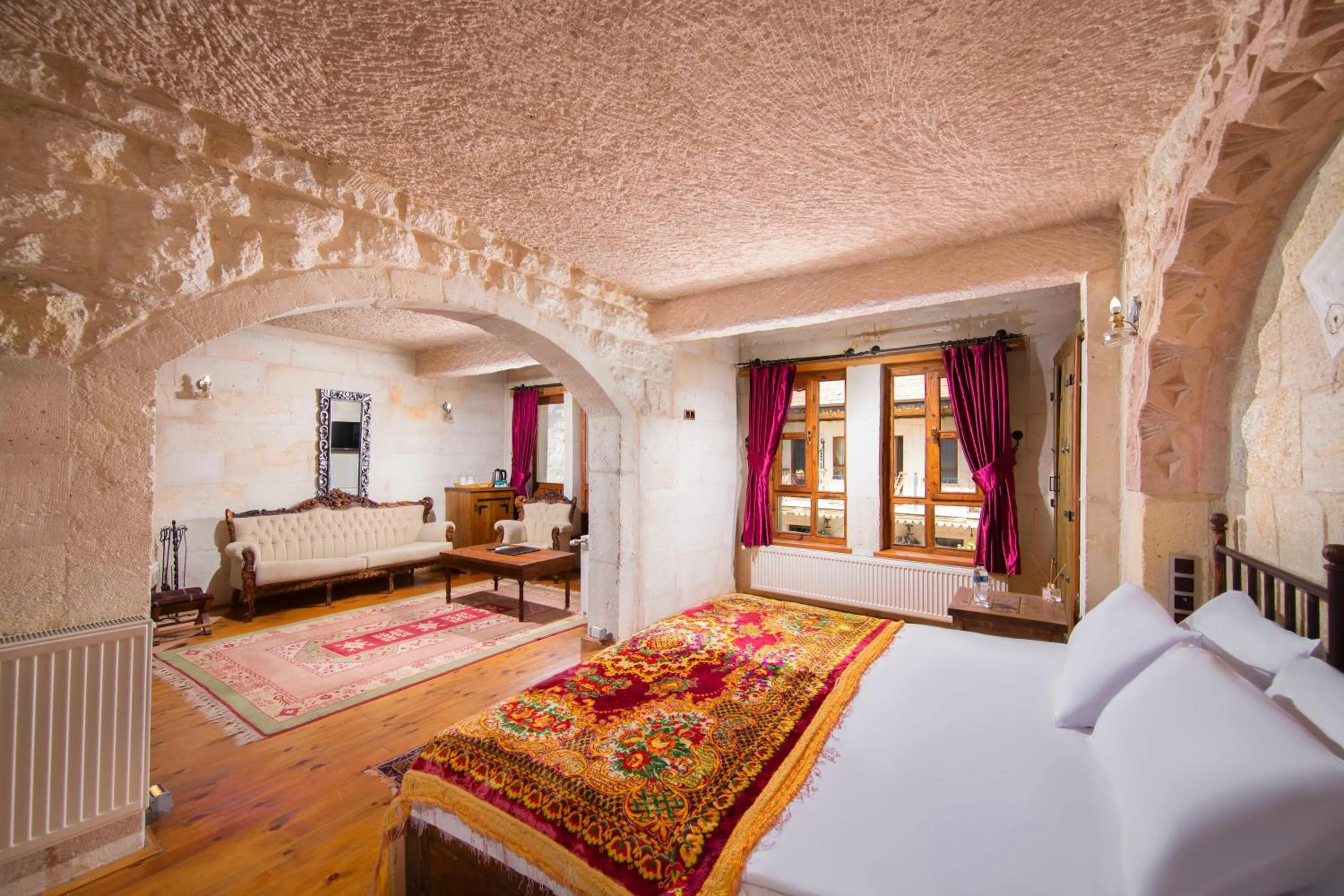 Photo of the whole room, Bed in Aja Cappadocia Cave Hotel